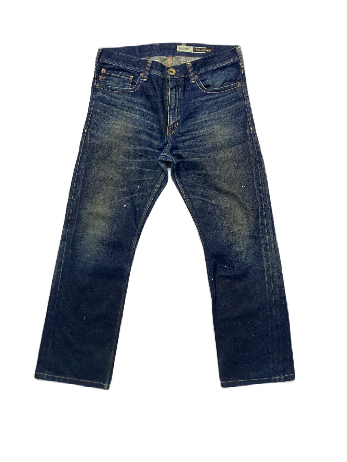 Japanese Brand × Junya Watanabe JAPAN BRAND BACK NUMBER THRASHED DENIM GRUNGE STYLE Size US 33 - 1 Thumbnail
