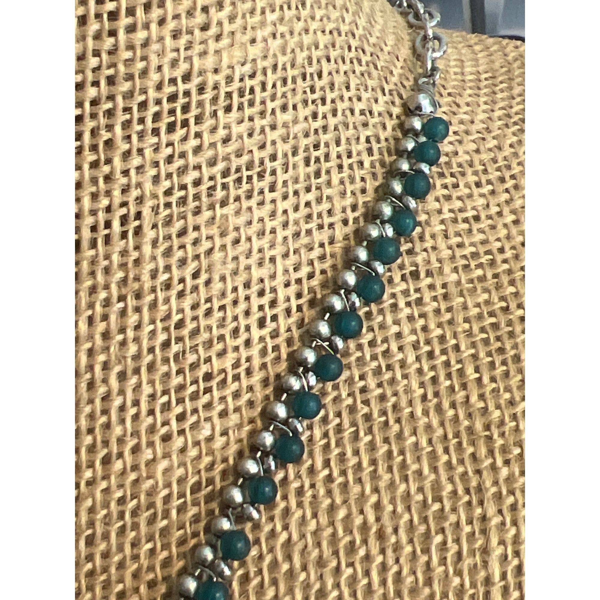 Other Ruby Rd. Faux Turquoise Beaded Necklace Southwestern Silver Size ONE SIZE - 3 Thumbnail
