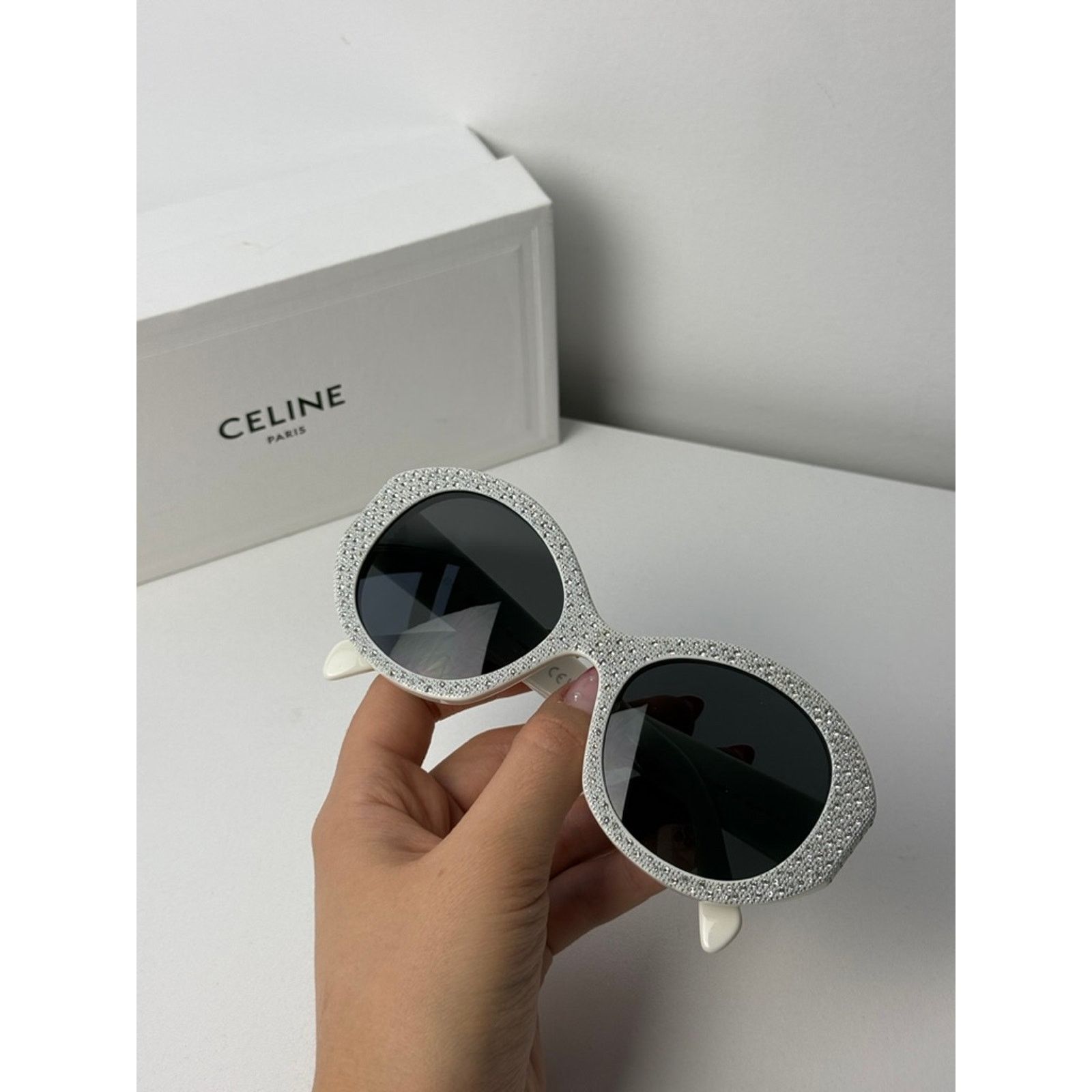 Celine NEW Celine CL4240IS White Crystal Sunglasses $1050 Size ONE SIZE - 5 Thumbnail
