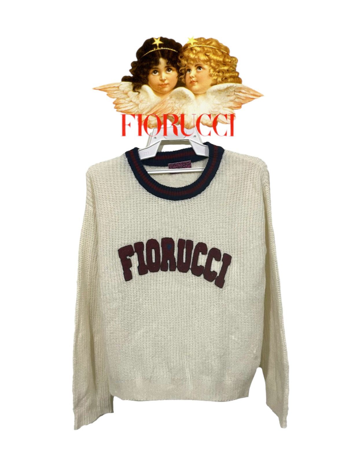 Designer Vintage Fiorucci Italy Spellout Knitwear Size US M / EU 48-50 / 2 - 1 Thumbnail