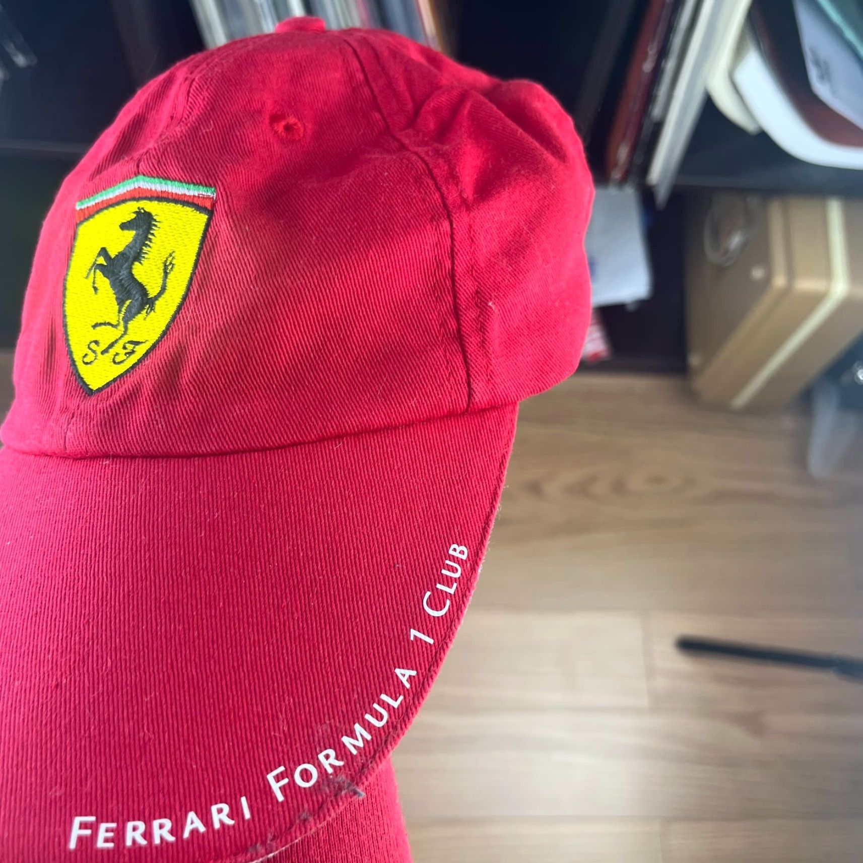 Ferrari VINTAGE Ferrari Racing Strapback Hat Baseball Cap Men One Size Red 90s Skull Adjustable Casual Canvas Fur Cotton Acrylic Size ONE SIZE - 3 Thumbnail