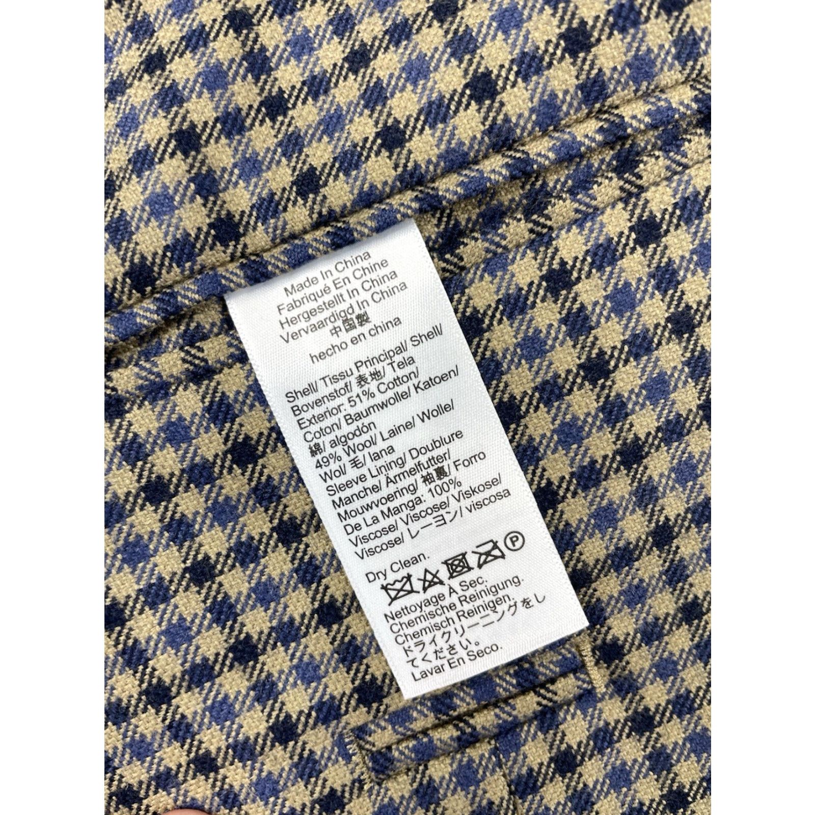 J.Crew J Crew Blazer 40R Check Wool Blend Ludlow Slim Unstructured Patch Moon Jacket Size 40R - 4 Thumbnail
