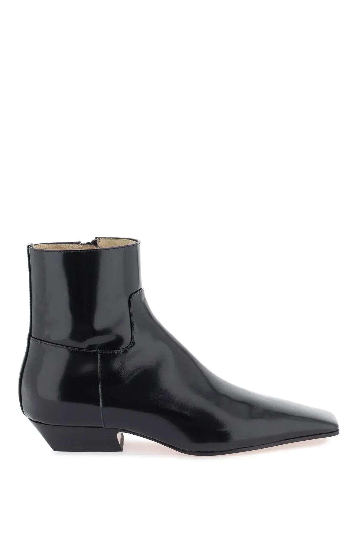 image of Khaite O1S22I1N1223 Marfa Ankle Boots In Black, Women's (Size 10)