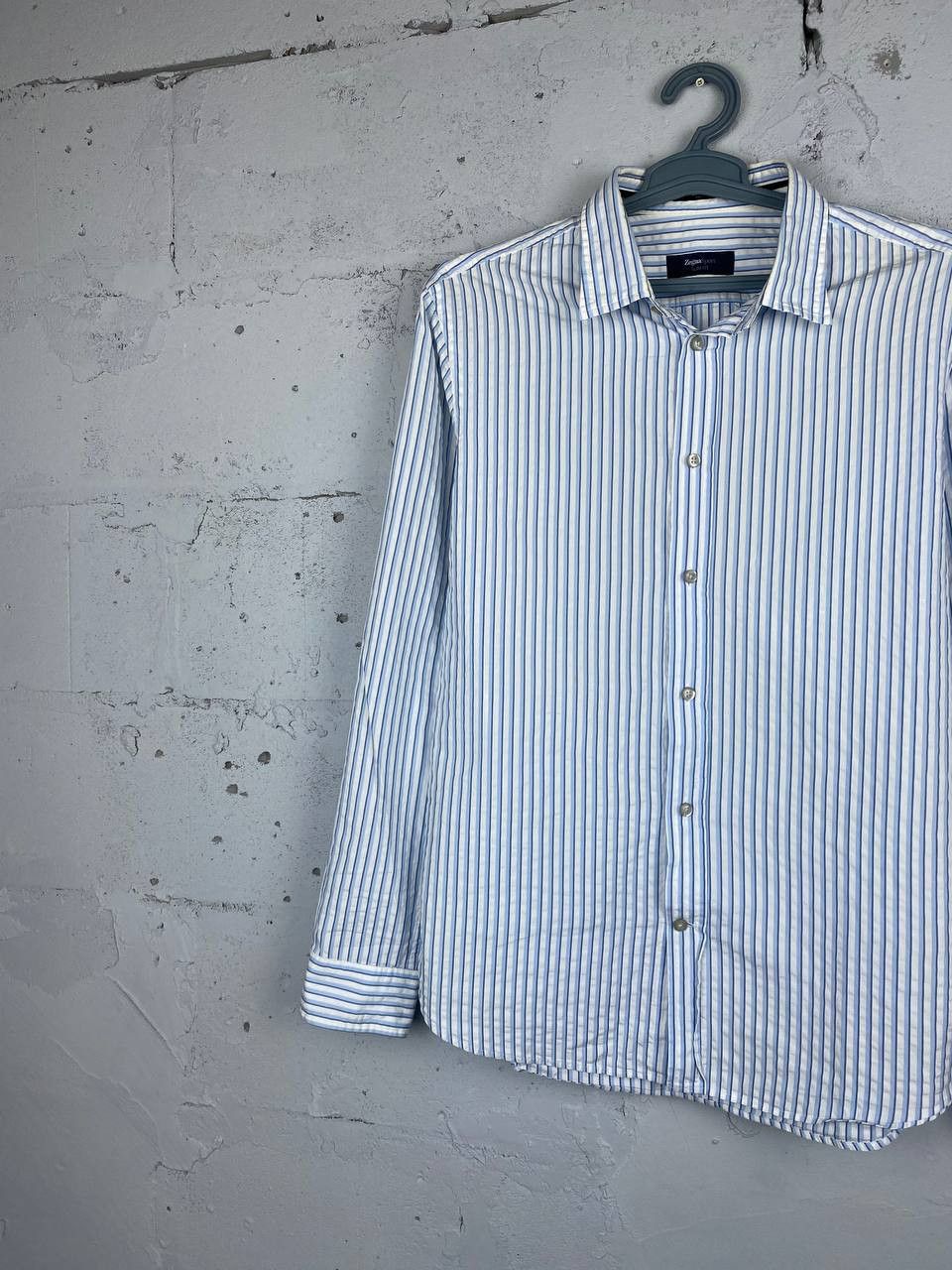 Ermenegildo Zegna Ermenegildo Zegna Sport Slim Fit Striped L/S Shirt Size US M / EU 48-50 / 2 - 2 Thumbnail