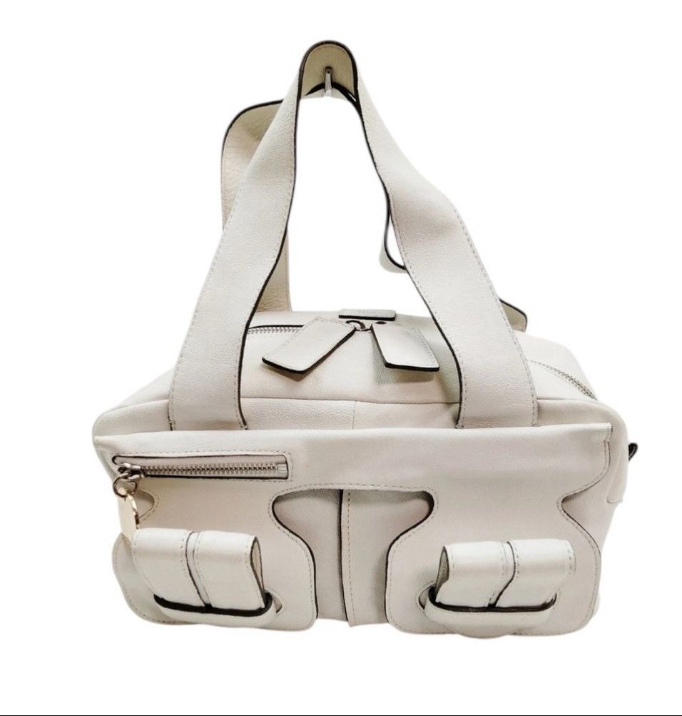 Chloe Chloé Made in‎ Italy White Leather Duffel Satchel Bag Size ONE SIZE - 1 Thumbnail