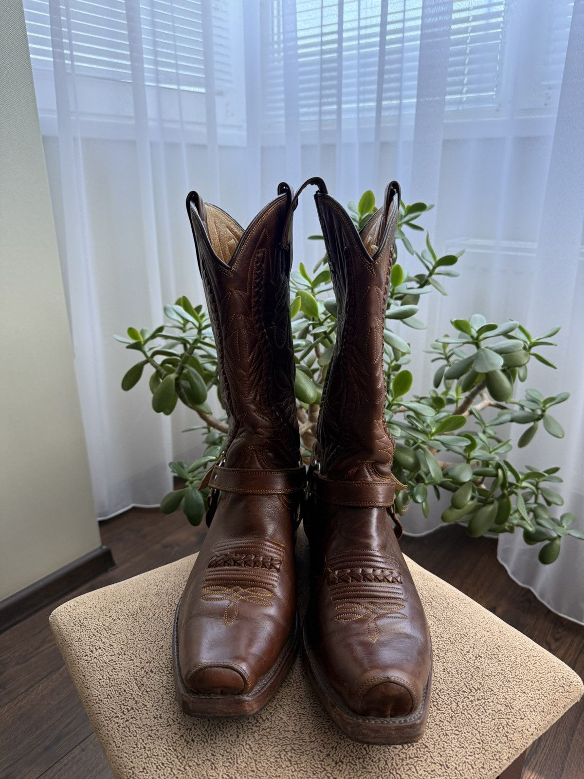Cowboy Equipment Vintage Rancho Western Cowboy Boots Biker Celine Vibe Size US 9 / EU 42 - 2 Thumbnail