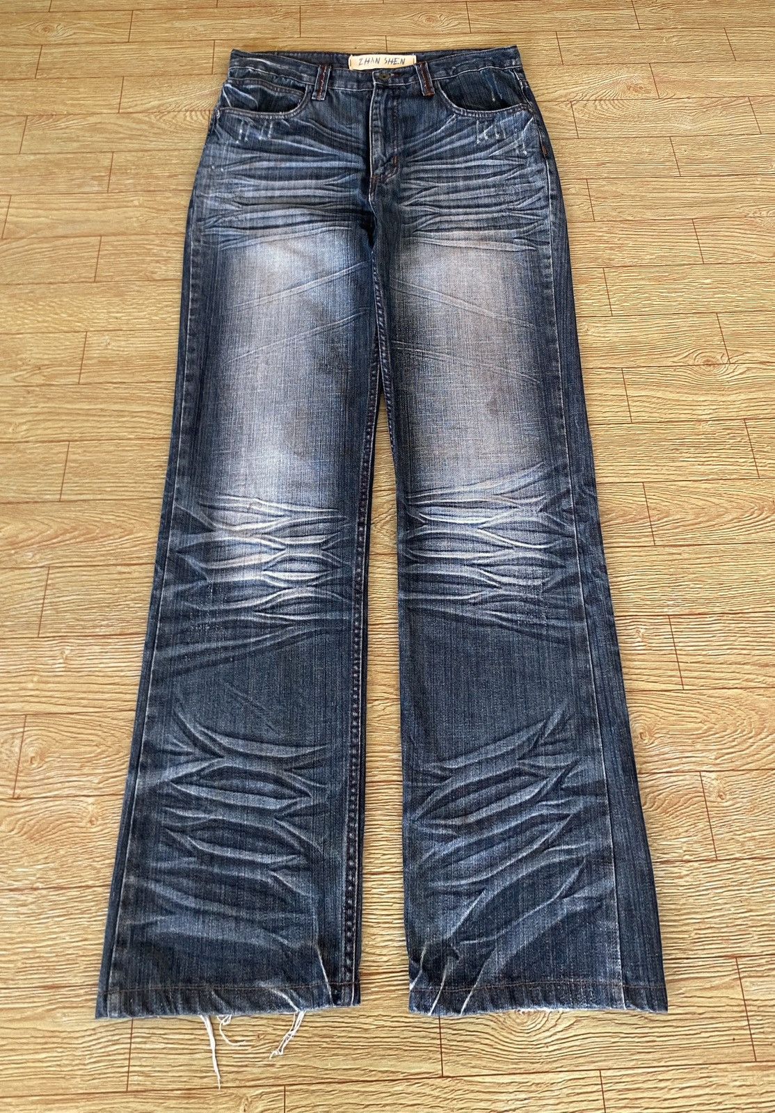 Japanese Brand Very Rare Vintage Japanee Brand Zhan Shen Baggy Jeans 2000s Size US 36 / EU 52 - 1 Thumbnail