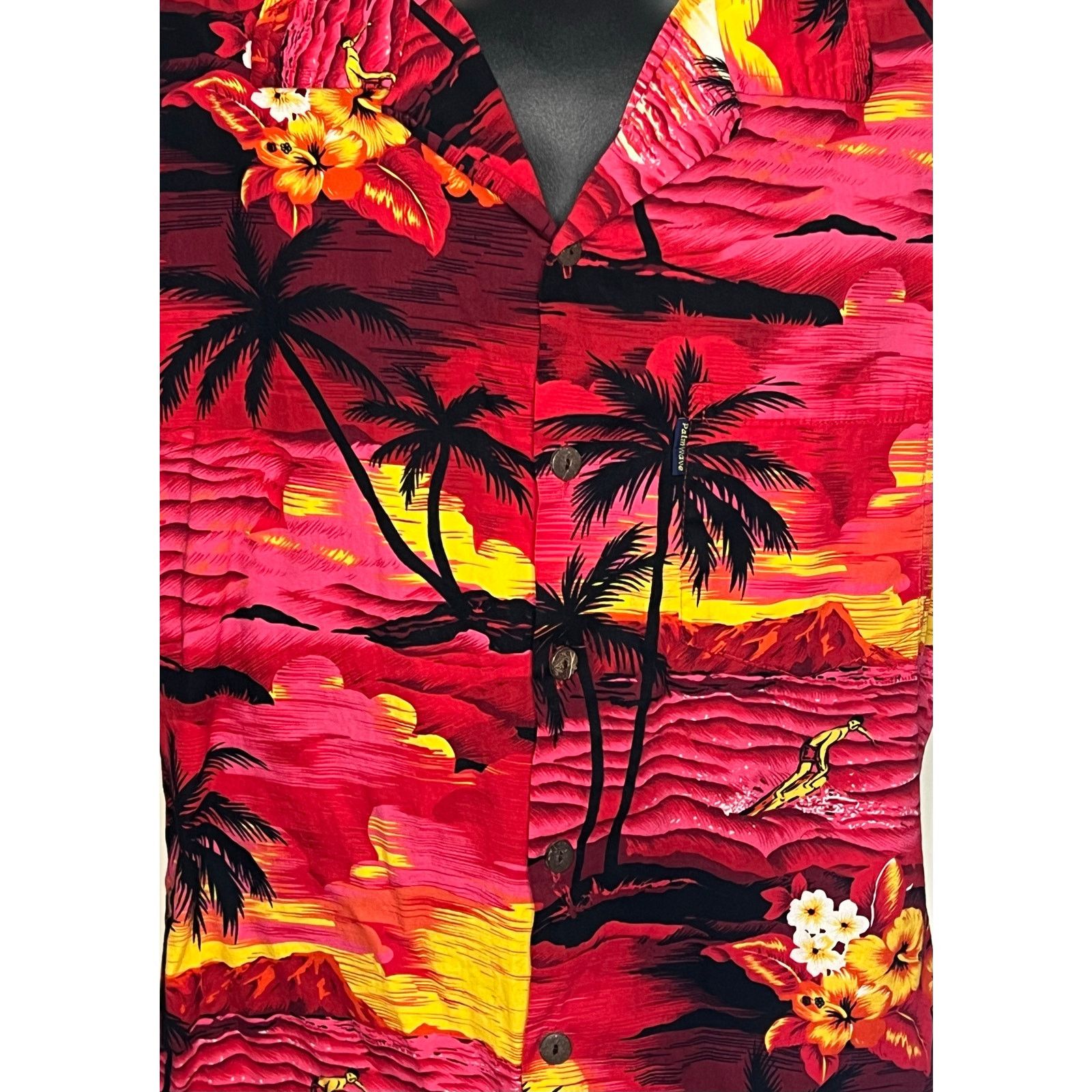 Other PalmWave Hawaiian Button-Up Shirt Tropical Surfer Floral Size US S / EU 44-46 / 1 - 9 Thumbnail