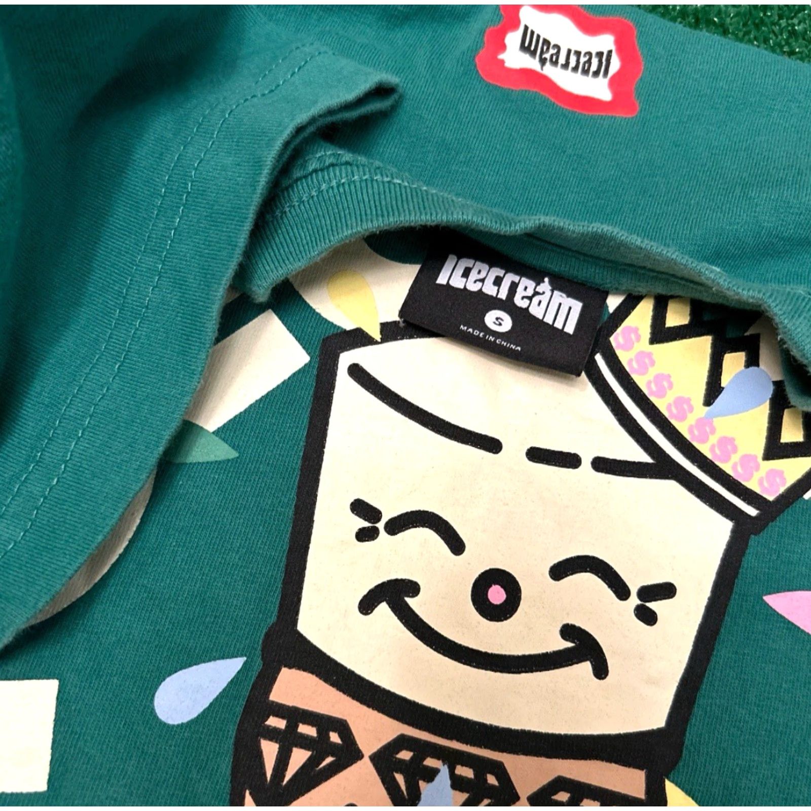 Vintage VINTAGE Ice Cream BBC Icecream Cone Running Dog Logo Shirt Mens Small Green Hip Hop Retro Size US S / EU 44-46 / 1 - 2 Thumbnail