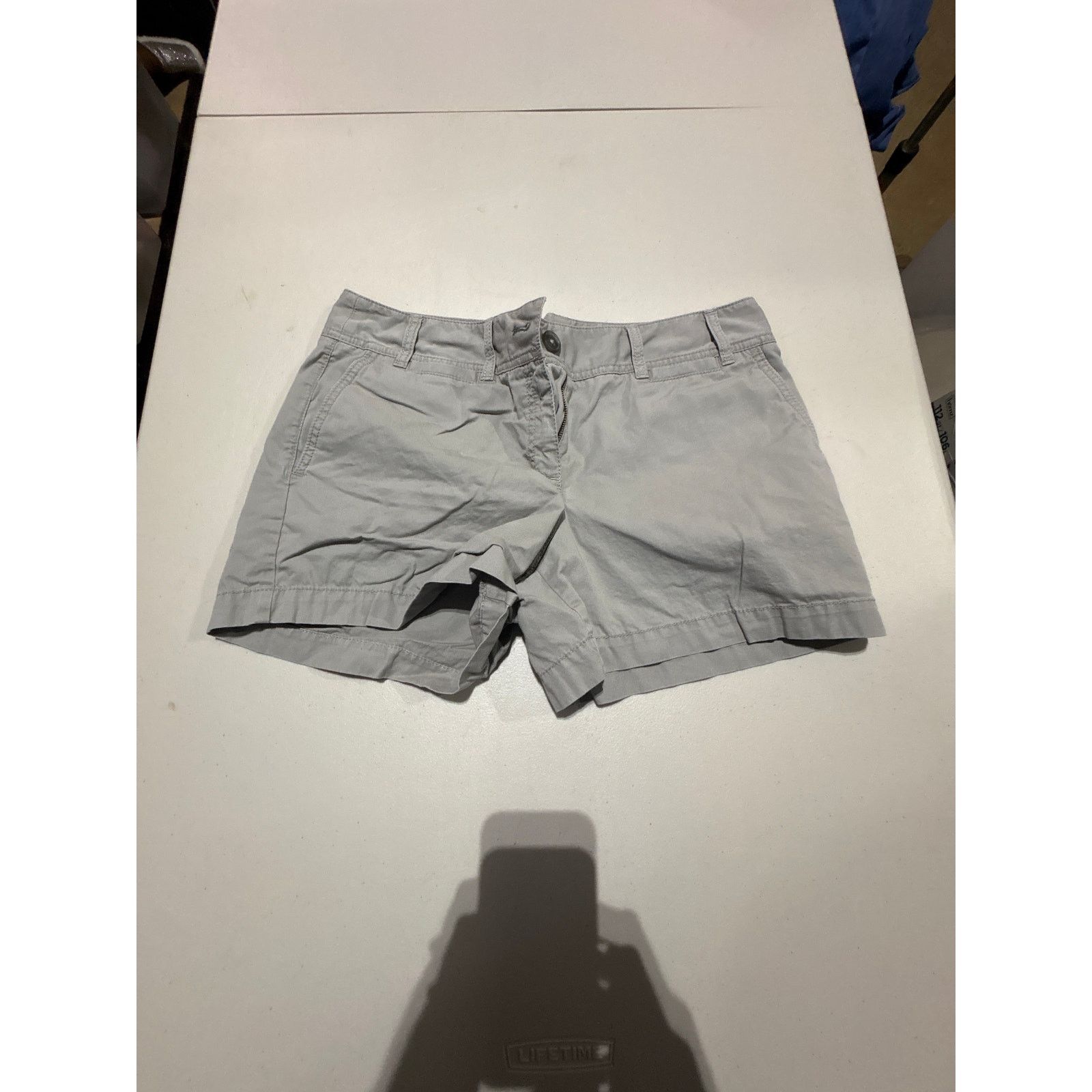 Loft Ann Taylor LOFT Women’s Gray Chino Shorts Size 6 Casual Size 28" / US 6 / IT 42 - 3 Thumbnail