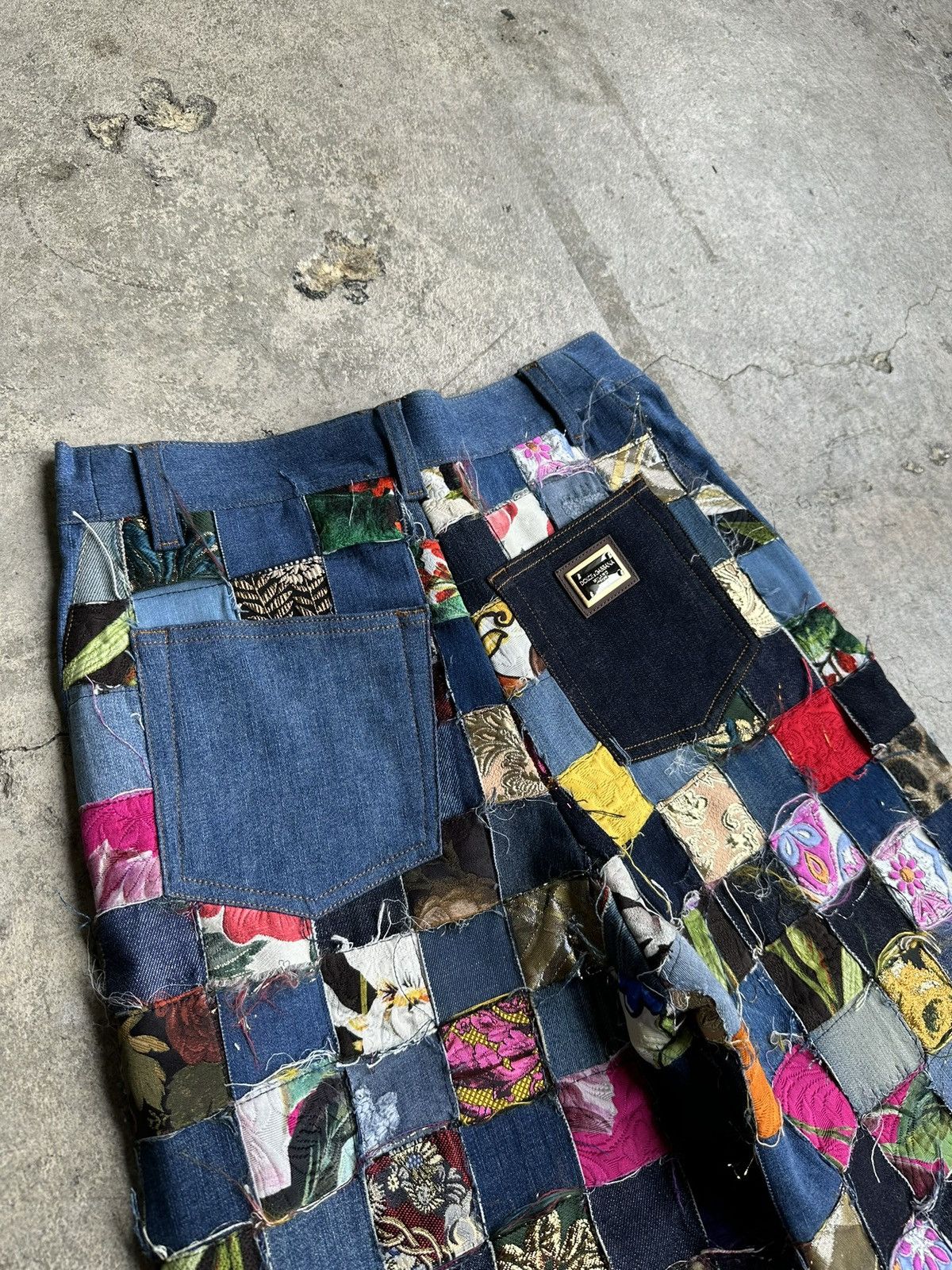 Dolce & Gabbana Patchwork rare exotic denim early 2000’s Size US 30 / EU 46 - 8 Thumbnail