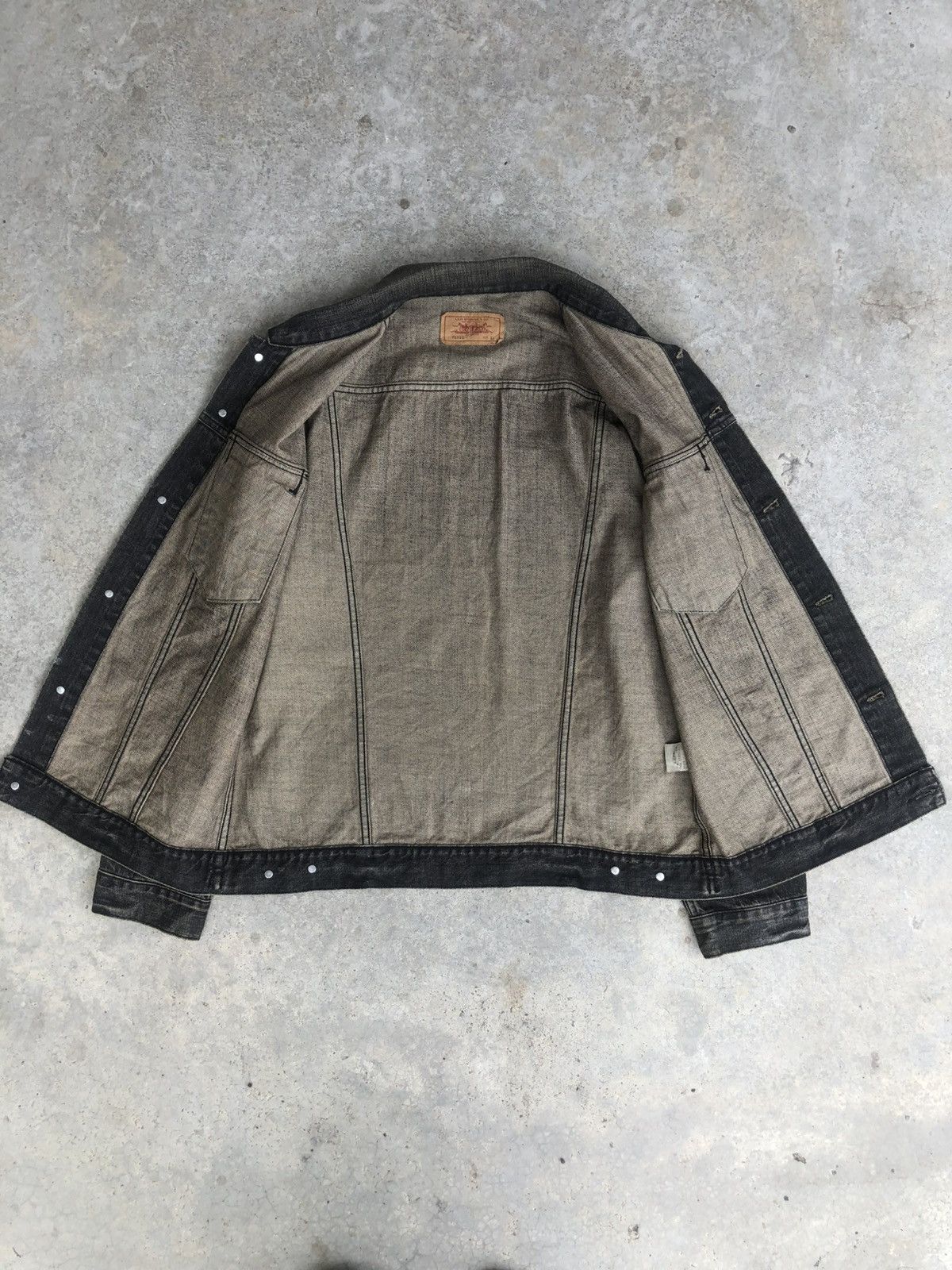 Levi's Y2k Levi’s Denim Jacket Mud Wash Distressed Size US L / EU 52-54 / 3 - 18 Thumbnail