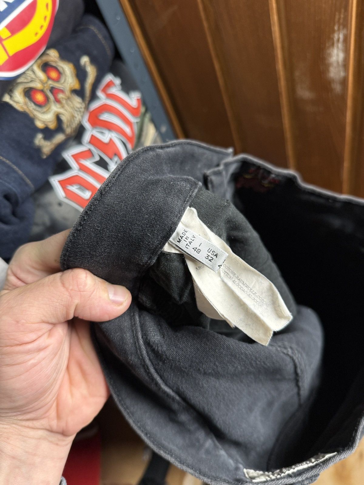 Armani Vintage Armani Jeans Metal Logo Black Denim Pants Size 32 Size US 32 / EU 48 - 9 Thumbnail