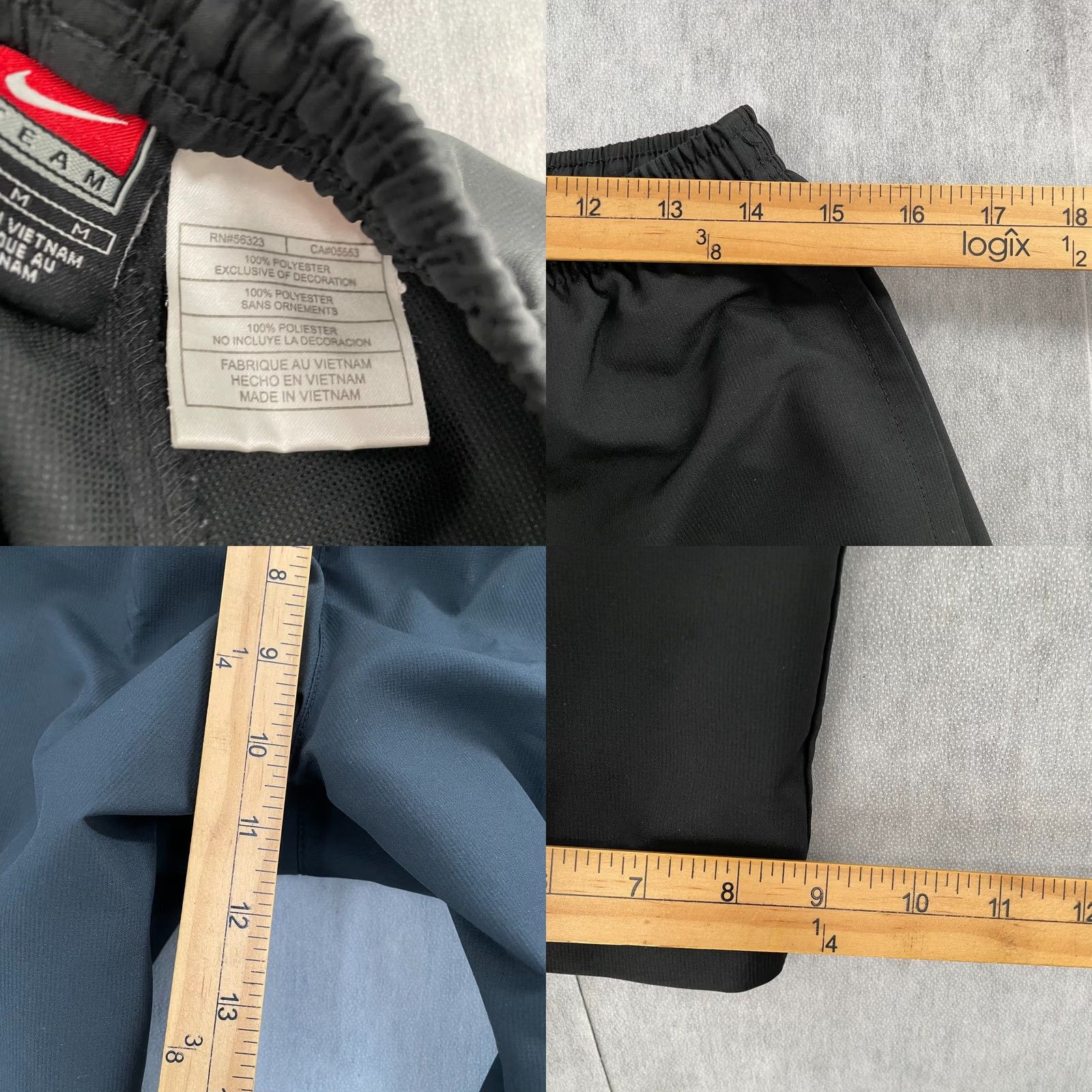 Nike VINTAGE Nike Pants Adult Medium Black Swoosh Athletic Mens M Track Pants with Pockets Size US 31 - 8 Thumbnail