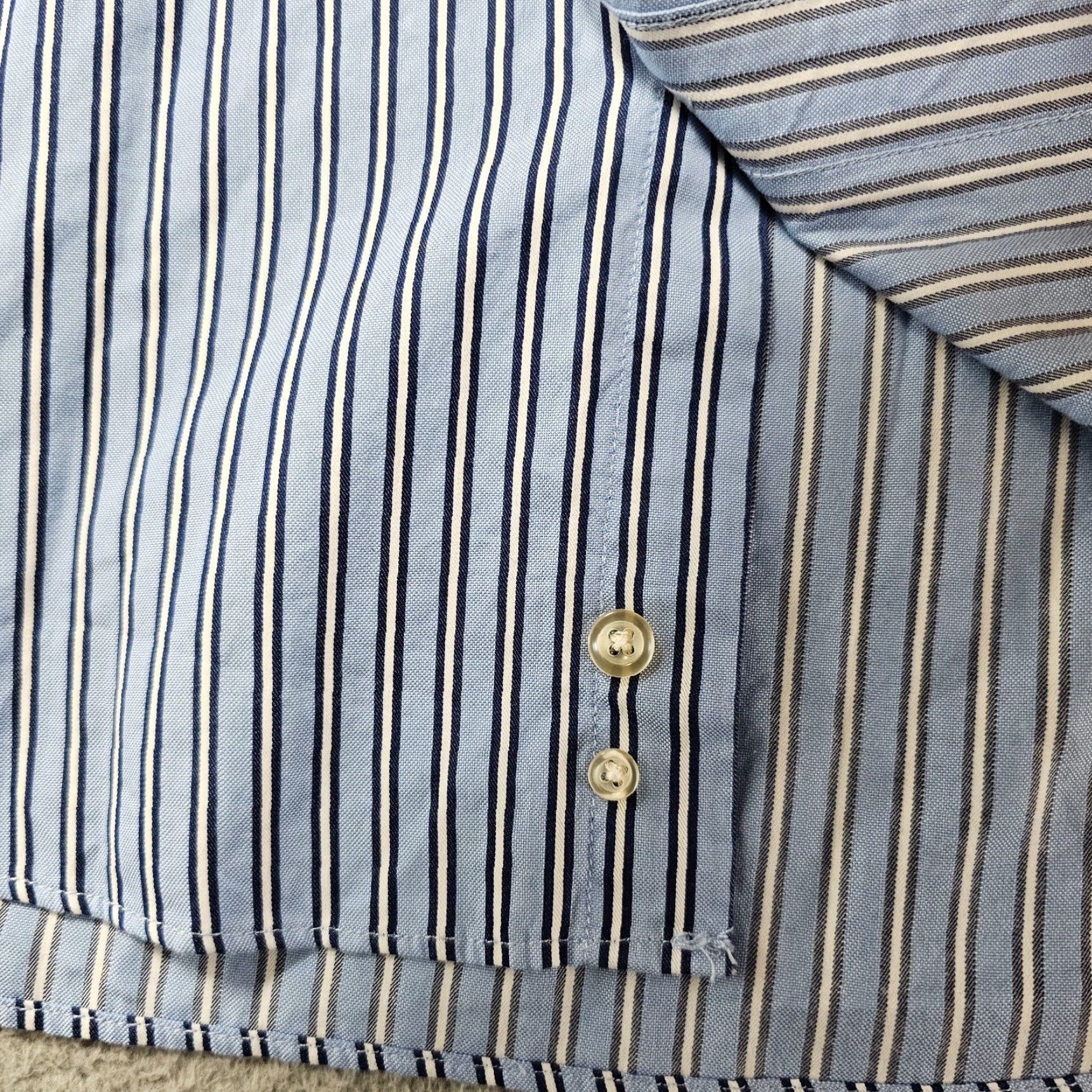 Peter Millar Peter Millar Shirt Mens 15 Blue Pinstriped Woven Casual Button Down Cotton Size US M / EU 48-50 / 2 - 4 Thumbnail