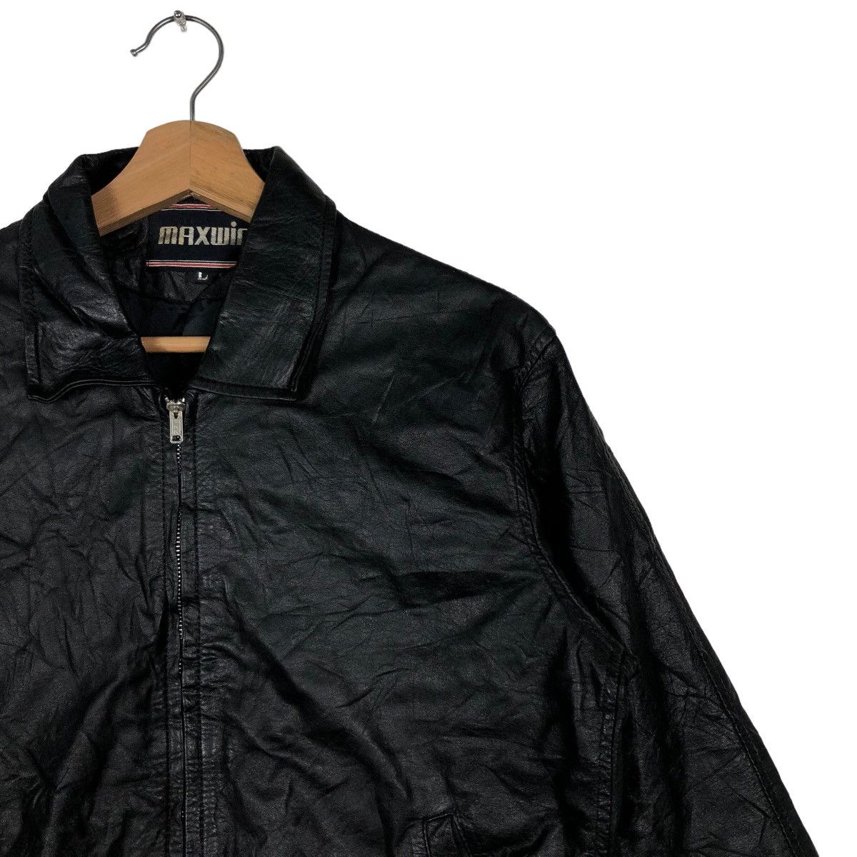 Genuine Leather 🔥90’s Maxwin Vintage Bomber Leather Jacket Issey Miyake Size US L / EU 52-54 / 3 - 5 Thumbnail