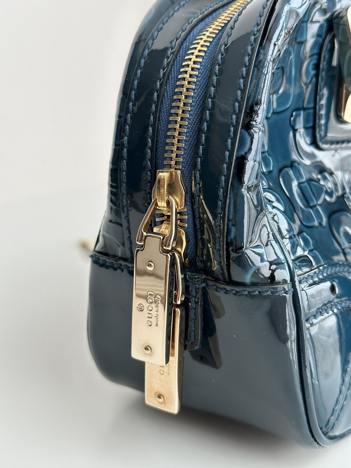 Gucci Gucci Horse Bit Lacquered Ocean Blue Hand Bag Size ONE SIZE - 12 Thumbnail