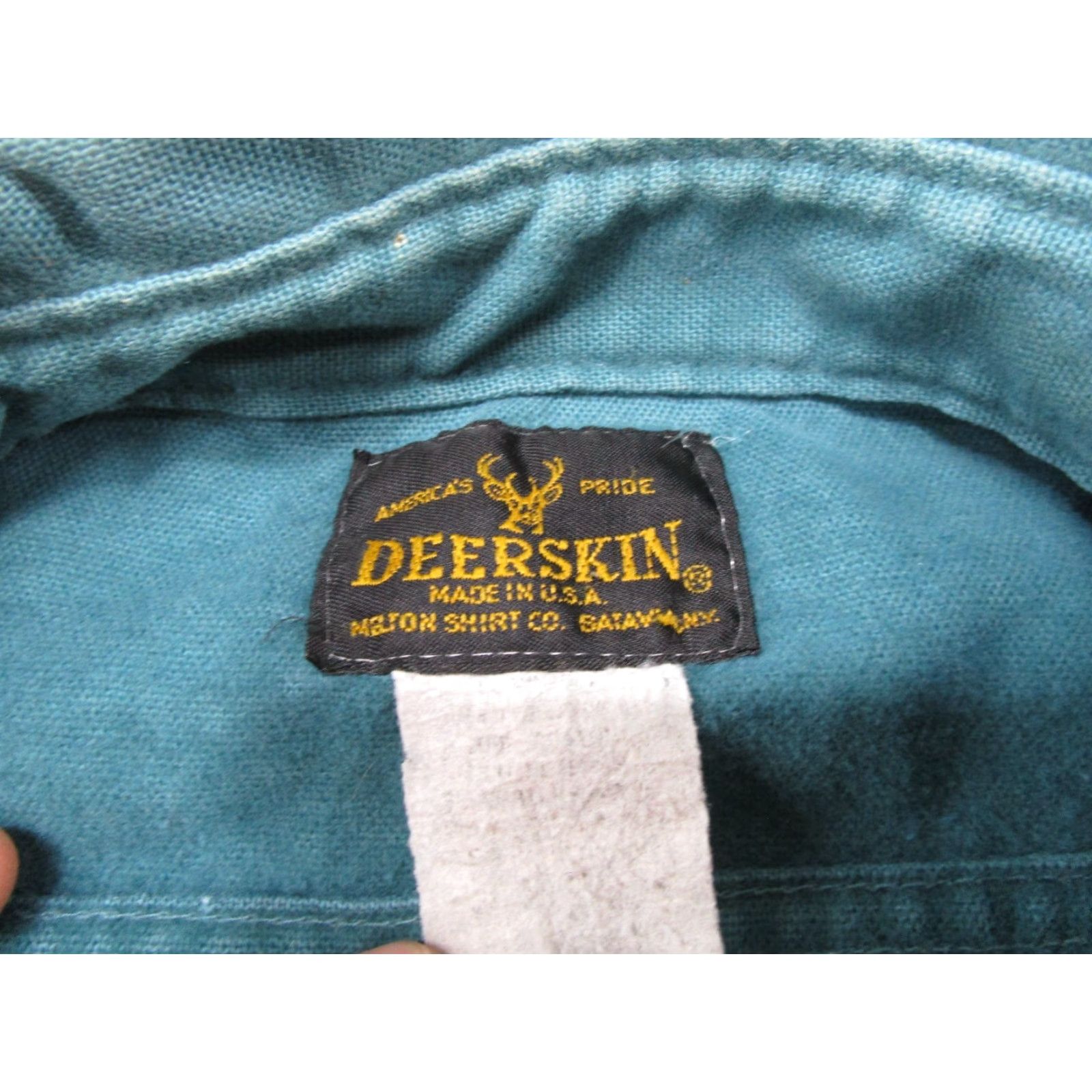 Vintage VINTAGE Melton Shirt Button-Up Flannel Blue 90s Outdoor Men’s L Cotton 100% USA Made Readable Pockets Size US L / EU 52-54 / 3 - 4 Thumbnail