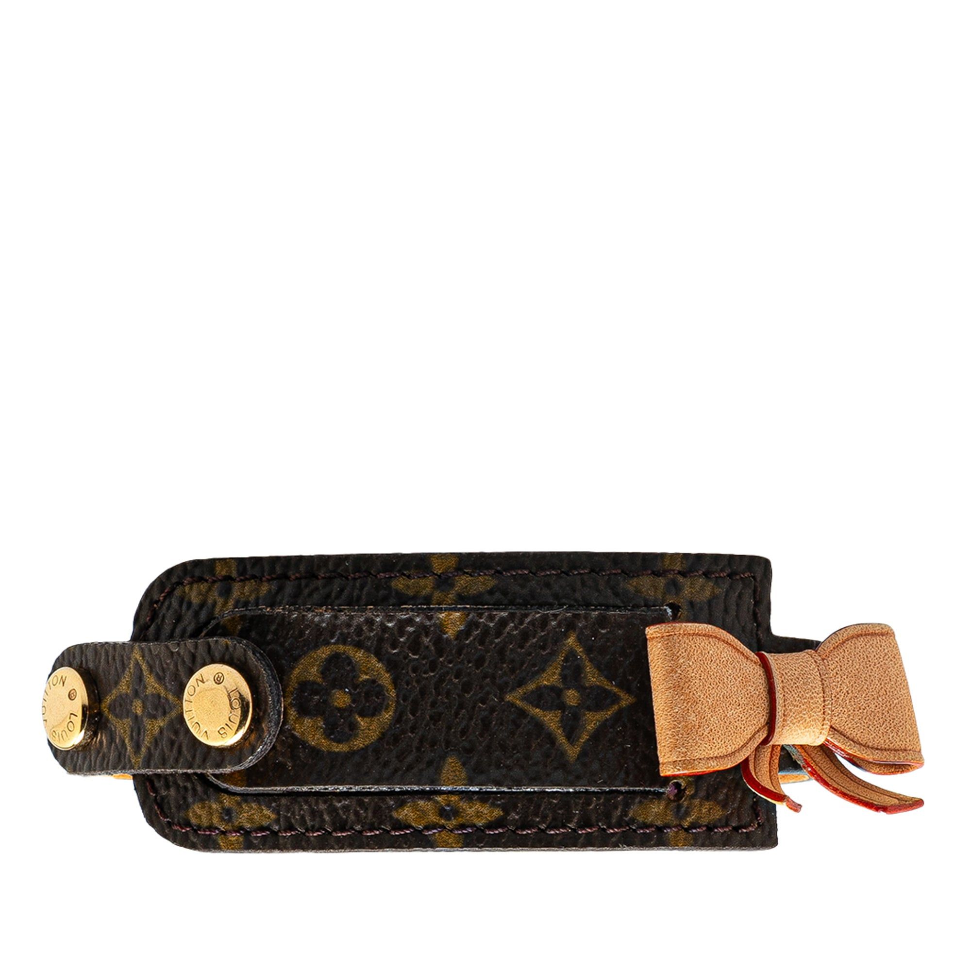 Louis Vuitton Louis Vuitton Monogram Porte Address Bow Wrap Bracelet Brown Size ONE SIZE - 1 Thumbnail