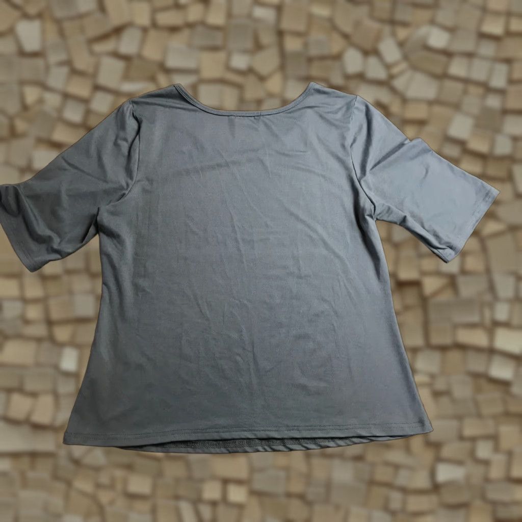 Vintage Mikarose Shirt Women's XL Gray Short Sleeve Casual T-Shirt Modern Size XL / US 12-14 / IT 48-50 - 1 Thumbnail