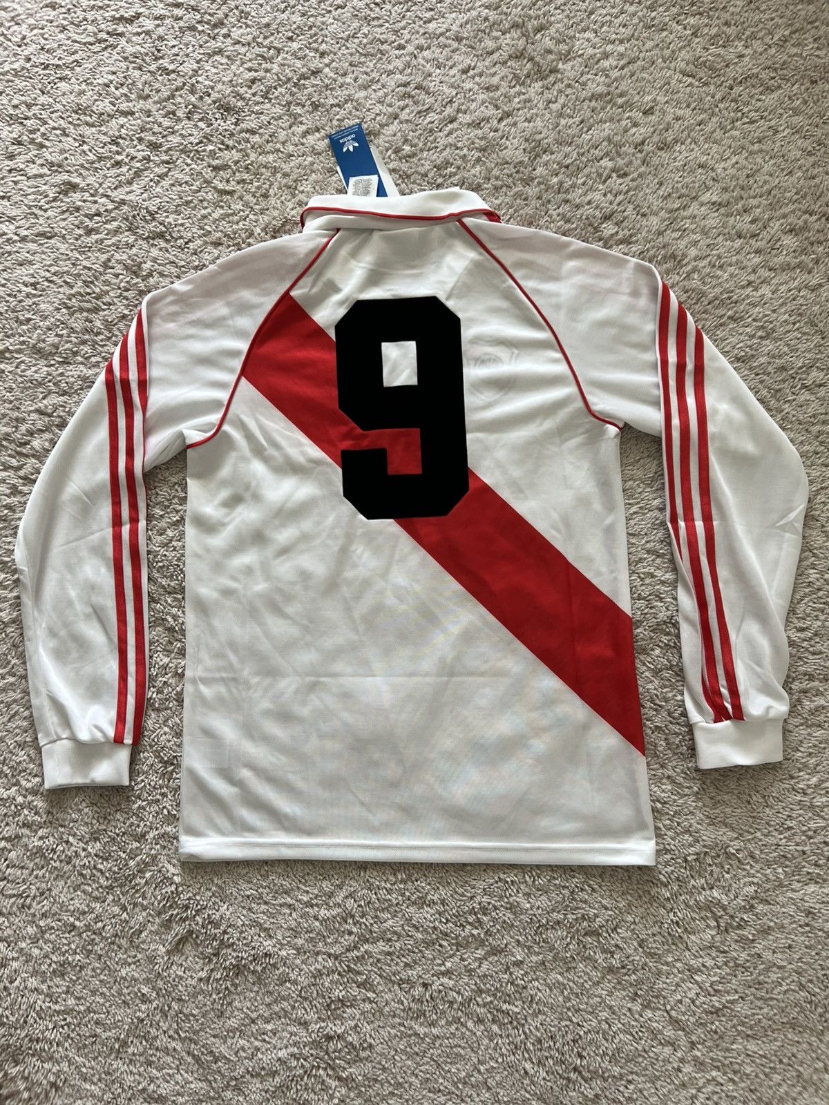 Adidas Adidas River Plate #9 1994 Retro Jersey White Long Sleeve Size US S / EU 44-46 / 1 - 8 Thumbnail