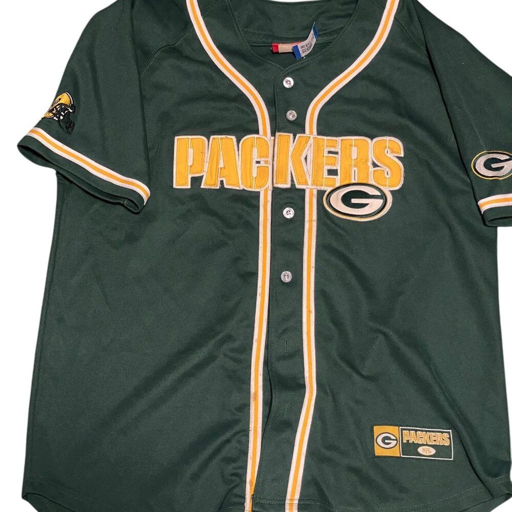NFL Vintage 1998 Embroidered Green Bay Packers Button Up Shirt Size US L / EU 52-54 / 3 - 2 Thumbnail