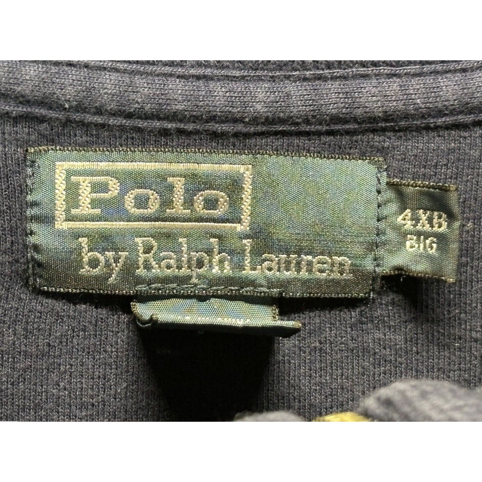 Ralph Lauren VINTAGE Polo Ralph Lauren 1/4 Zip Sweater Big & Tall 4XB Navy Classic Mock Neck Pullover Men Size US XXL / EU 58 / 5 - 4 Thumbnail