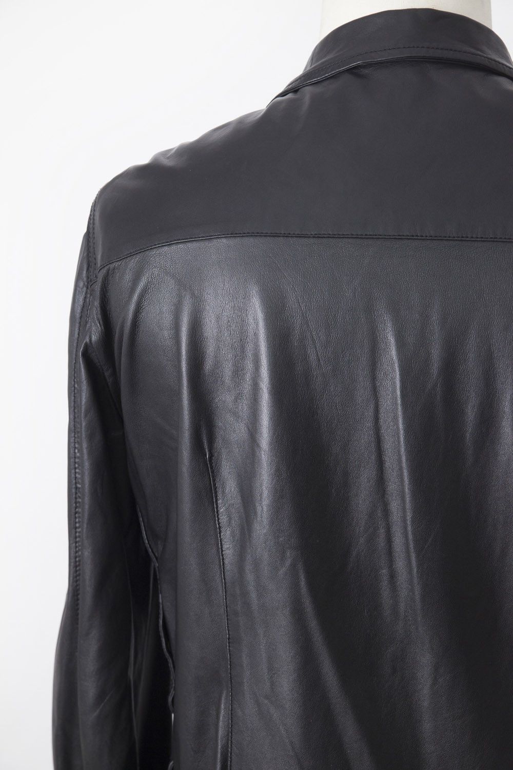 Rick Owens SS07 black leather shirt Size US S / EU 44-46 / 1 - 6 Thumbnail