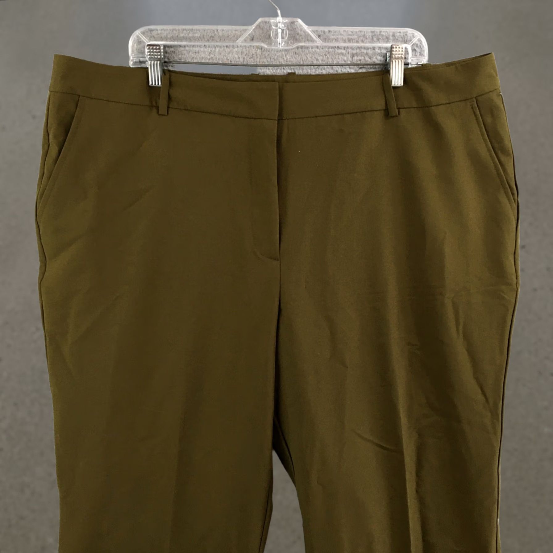 Worthington Worthington Bootcut Trouser Dress Pants Womens 18W Green Hi-Rise Flat Front NEW Size 40" / US 18 - 1 Thumbnail