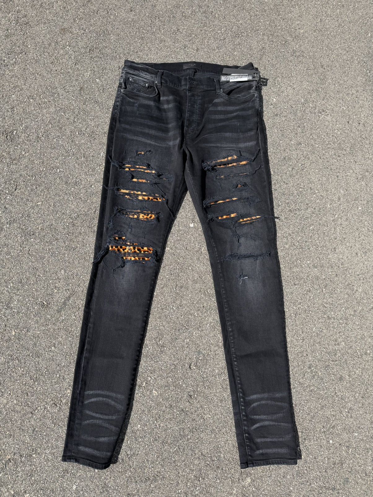 Amiri AMIRI Leopard Thrasher Skinny Jeans Size US 38 / EU 54 - 1 Thumbnail