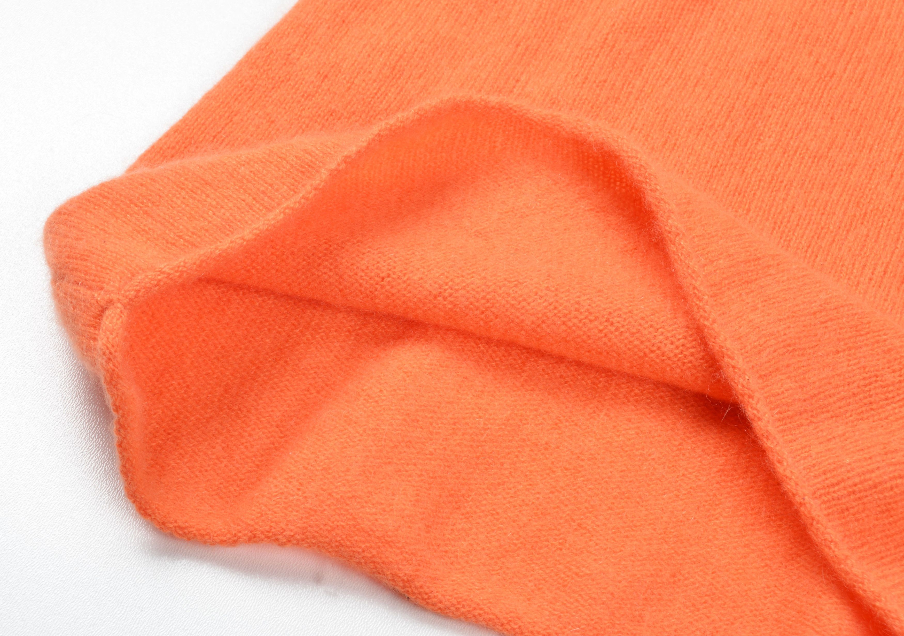 Vintage Vintage Silk & Cashmere Blend Orange Tank Cami Top Size XS / US 0-2 / IT 36-38 - 6 Thumbnail