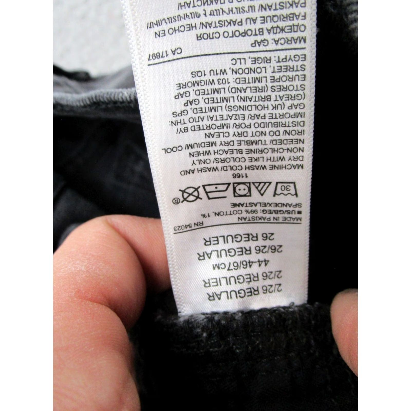 Gap VTG Gap Jeans Women's Black Denim Stretch Button Fly Straight 2/26 Size 2/26 Women’s Size 26" / US 2 / IT 38 - 5 Thumbnail