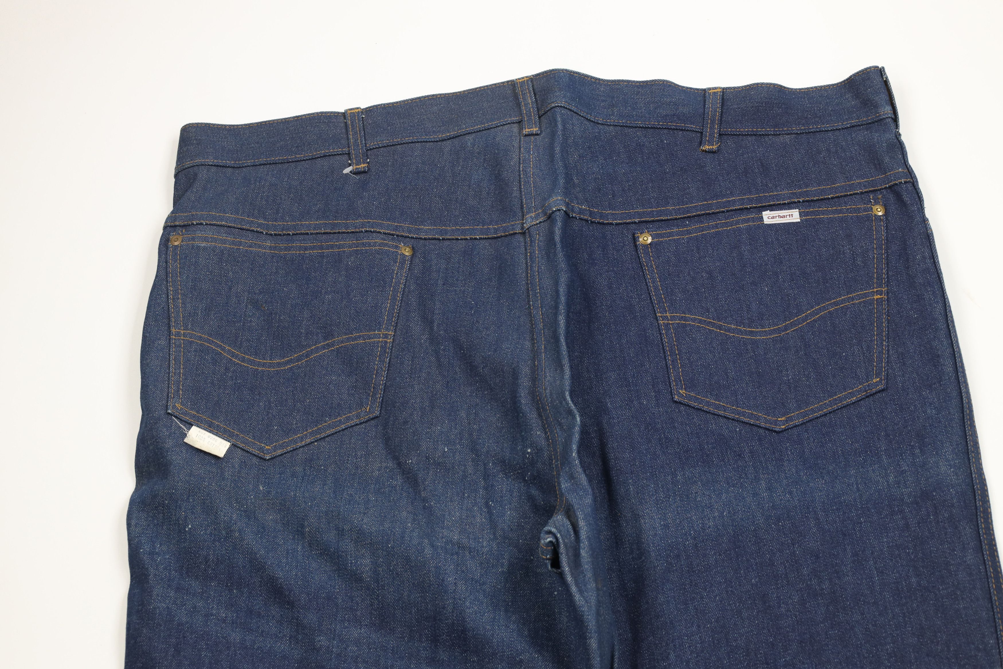 Carhartt Deadstock Vintage 80s Carhartt Wide Leg Denim Jeans Blue USA Size US 44 / EU 60 - 9 Thumbnail