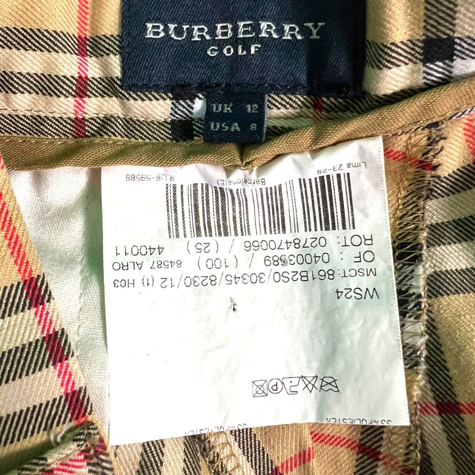 Burberry Vintage 90s Burberry Golf Nova Check Shorts Women - Size 8 Size 30" / US 8 / IT 44 - 8 Thumbnail
