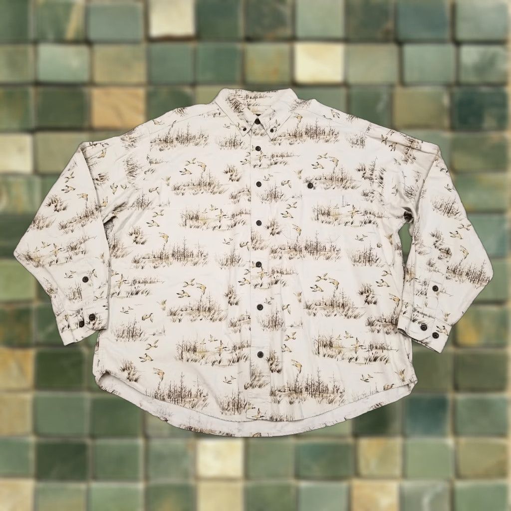 Vintage Woolrich Shirt Mens XL Beige Birch Ducks Hunting Casual Outdoor Cotton Shirt Men XL Beige Ducks Hunting Casual Outdoor Cotton Size US XL / EU 56 / 4 - 1 Thumbnail