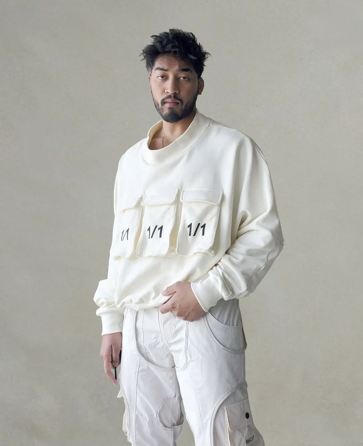 Saalt Studio SAALT STUDIOS cut pullover *rare* Size US L / EU 52-54 / 3 - 2 Thumbnail