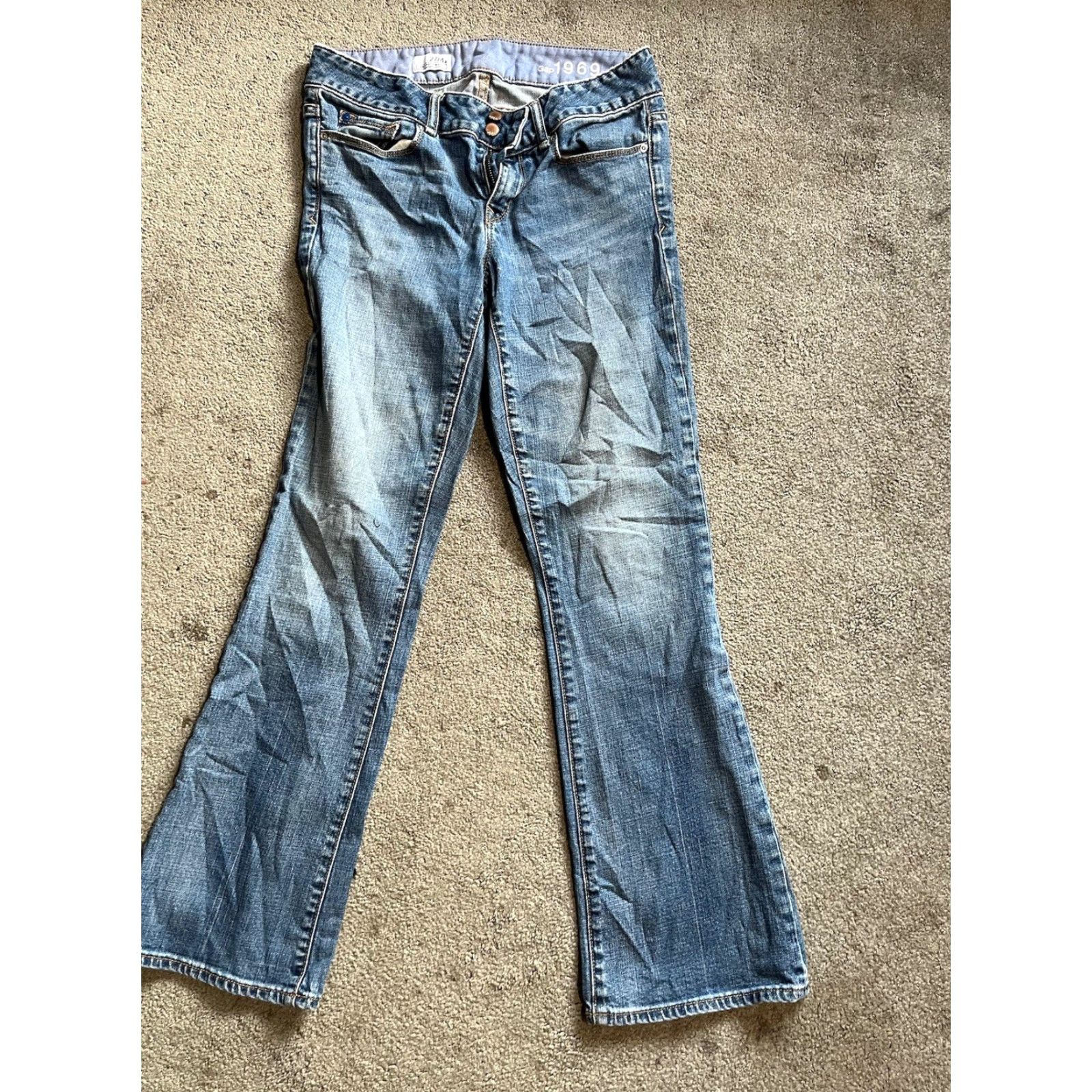 Gap Gap Jeans Womens Bootcut Classic Denim 27 in 4A Dark Wash Blue Stretch Regular Mid Rise Jeans Womens Size 27" / US 4 / IT 40 - 2 Thumbnail