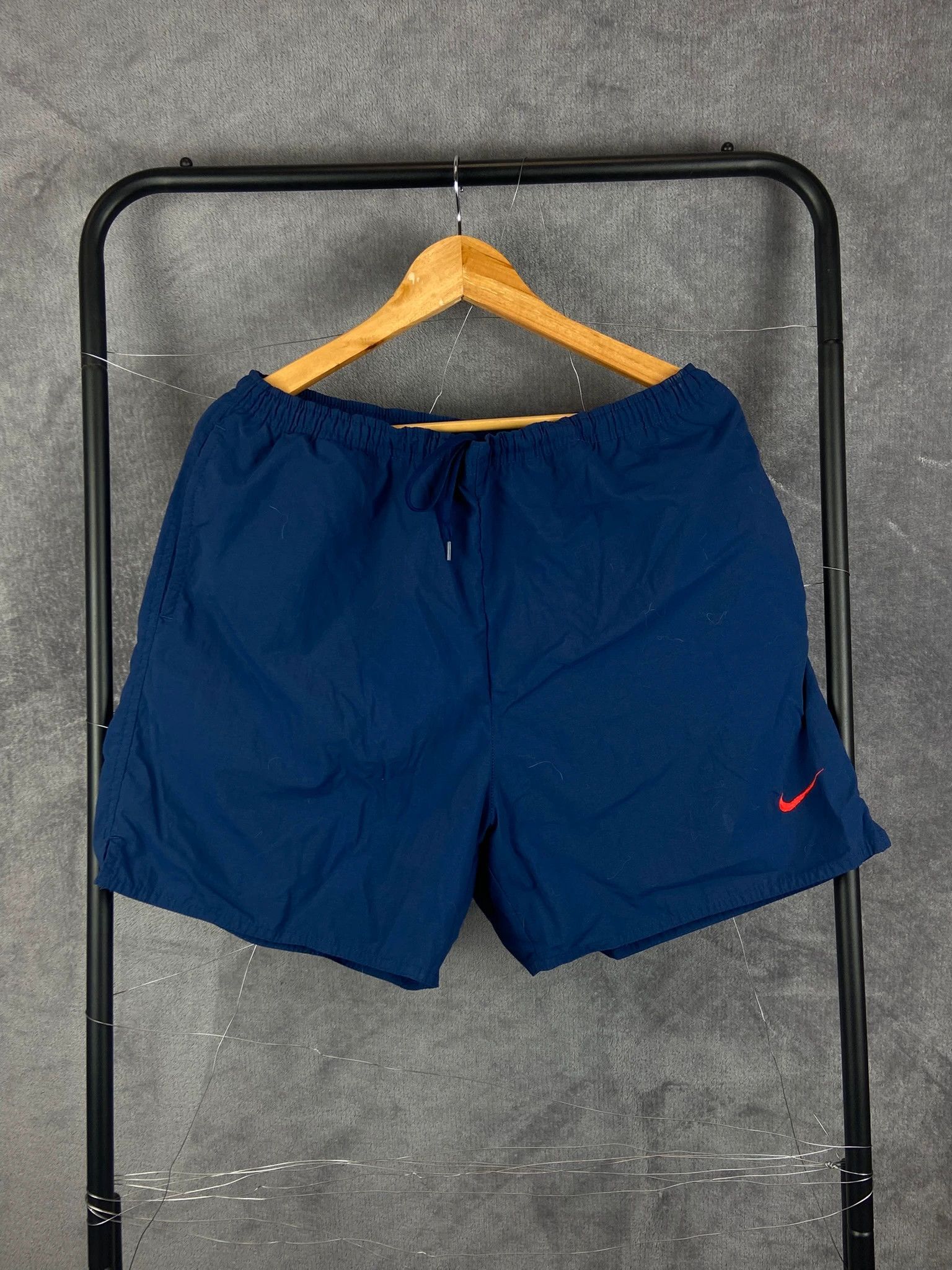 Nike Nike Big Spellout Shorts – Navy Red Swoosh Size M Size US 32 / EU 48 - 4 Thumbnail