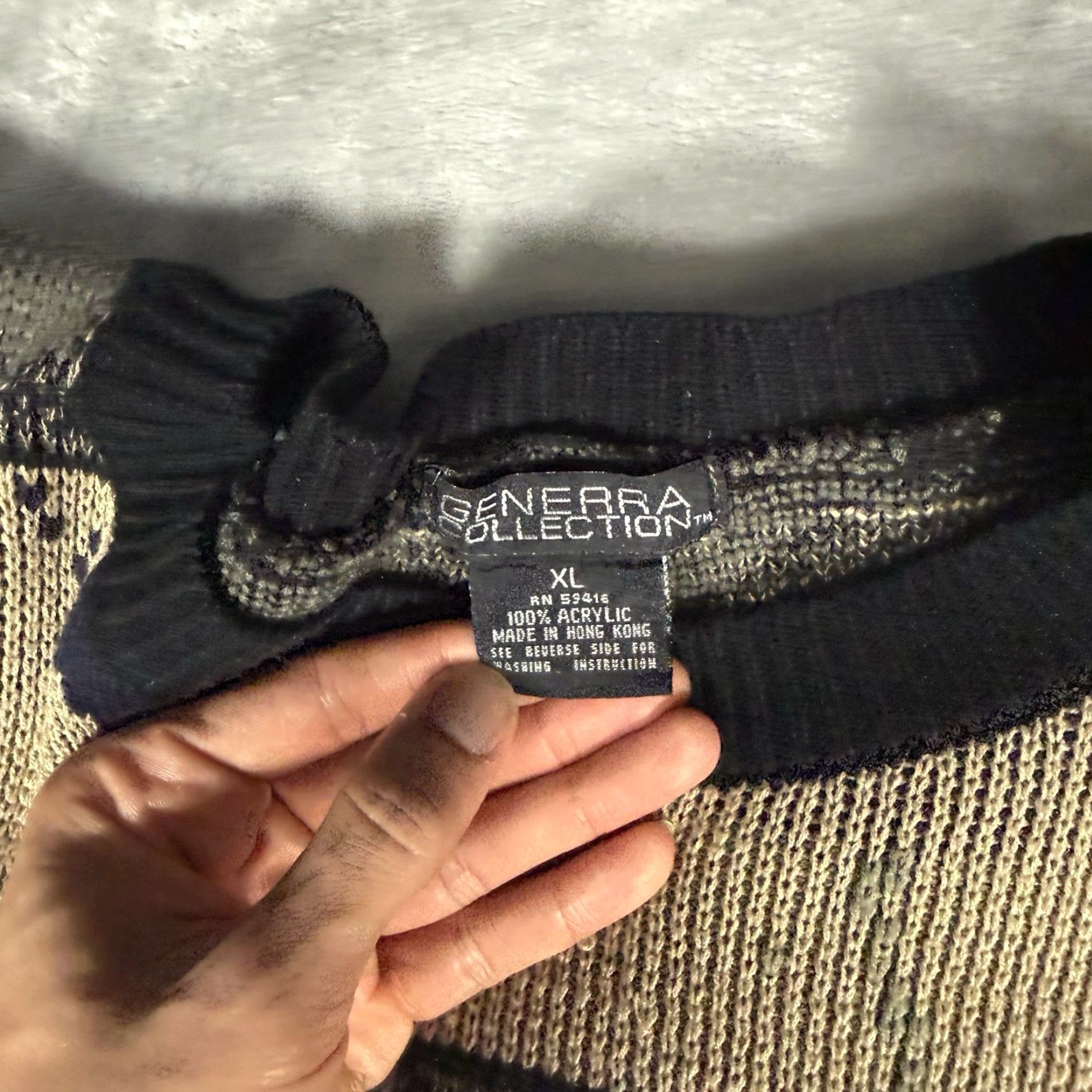 Vintage VINTAGE Generra Collection Sweater Mens XL Acrylic Striped Grandpa Style 90s Size US XL / EU 56 / 4 - 3 Thumbnail
