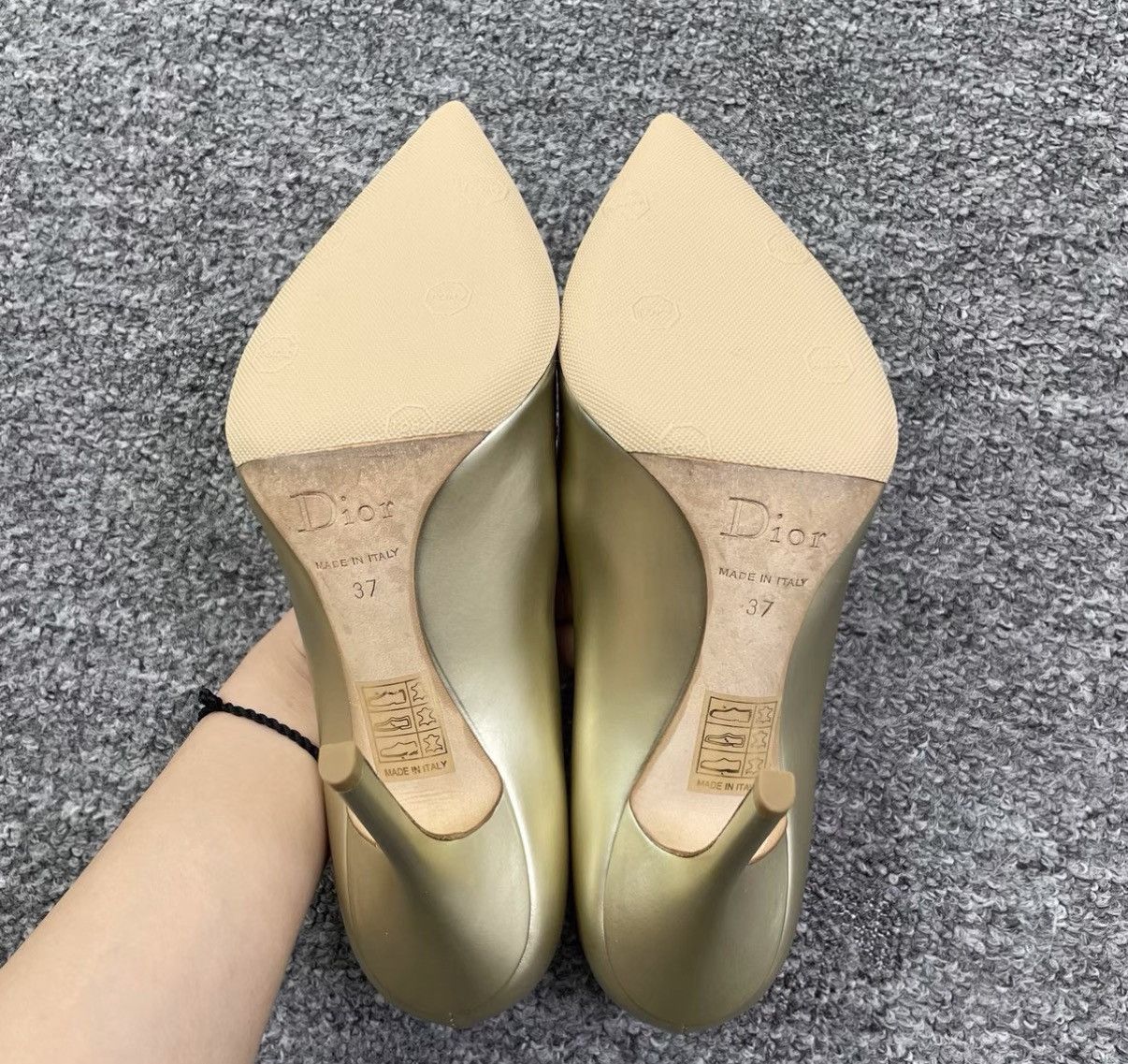 Dior Dior gold pointed-toe high heels K12 Size US 7 / IT 37 - 4 Thumbnail
