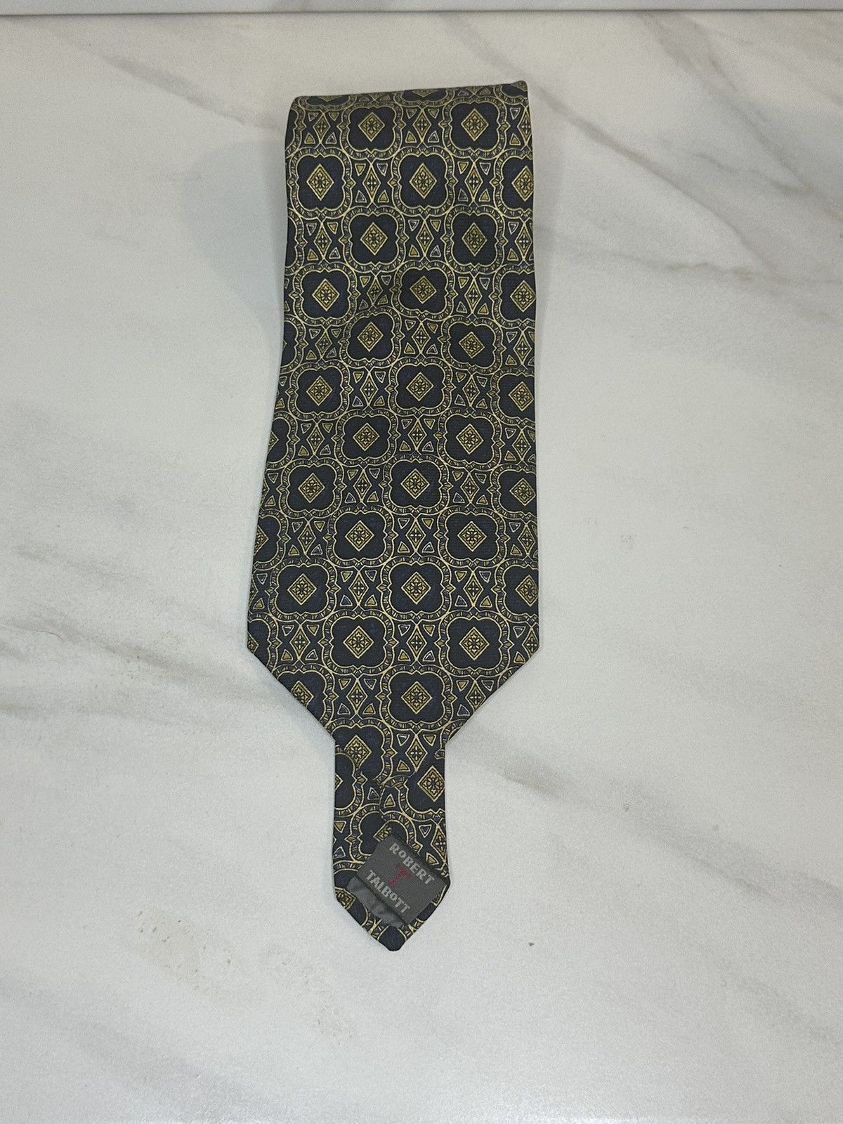 Robert Talbott Robert Talbott for Nordstrom navy and gold silk necktie Size ONE SIZE - 1 Thumbnail