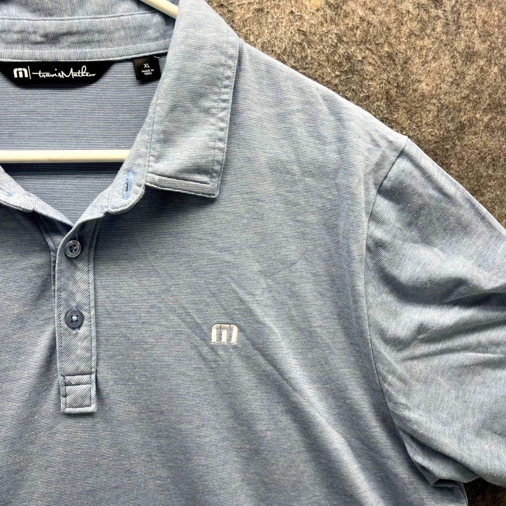 TravisMathew VINTAGE? No — Travis Mathew Polo Shirt XL Blue Golf Preppy Stretch Shirt Mens Size US XL / EU 56 / 4 - 6 Thumbnail