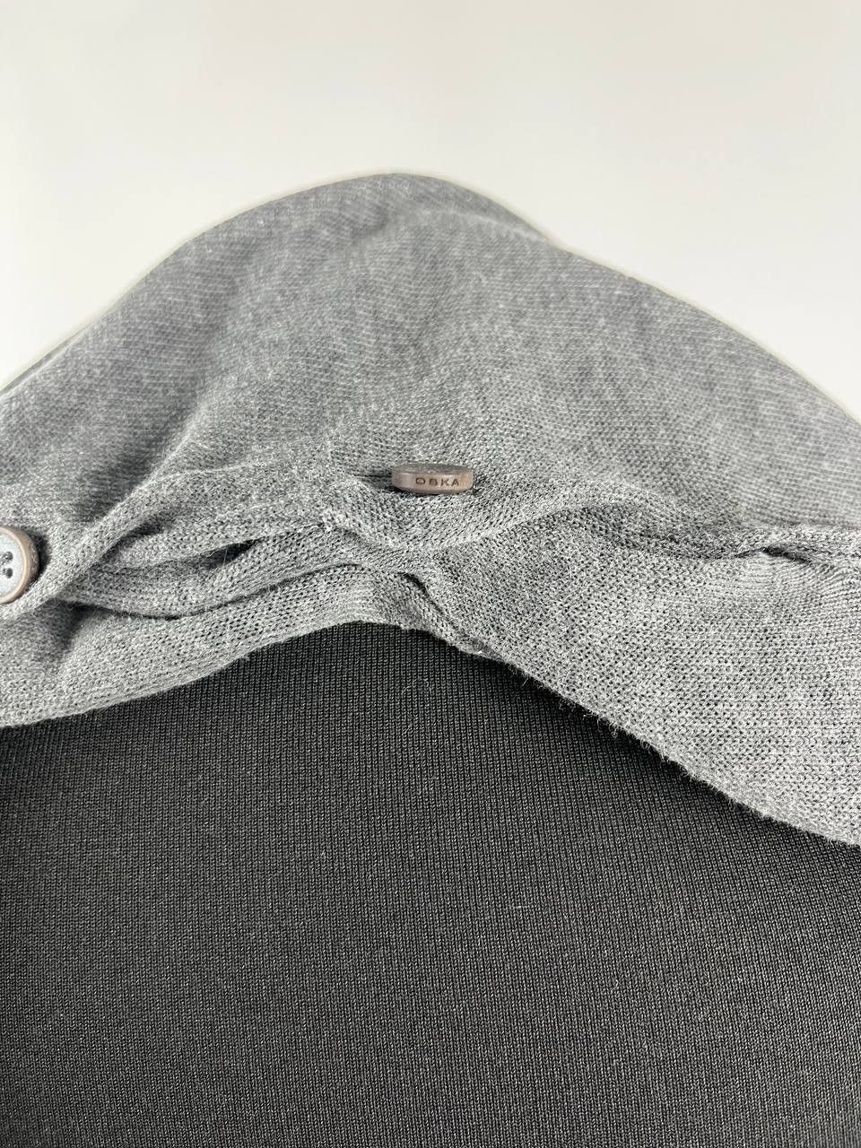 OSKA OSKA Gray V-Neck Cardigan Button Down Lagenlook Knitwear Size XS / US 0-2 / IT 36-38 - 7 Thumbnail