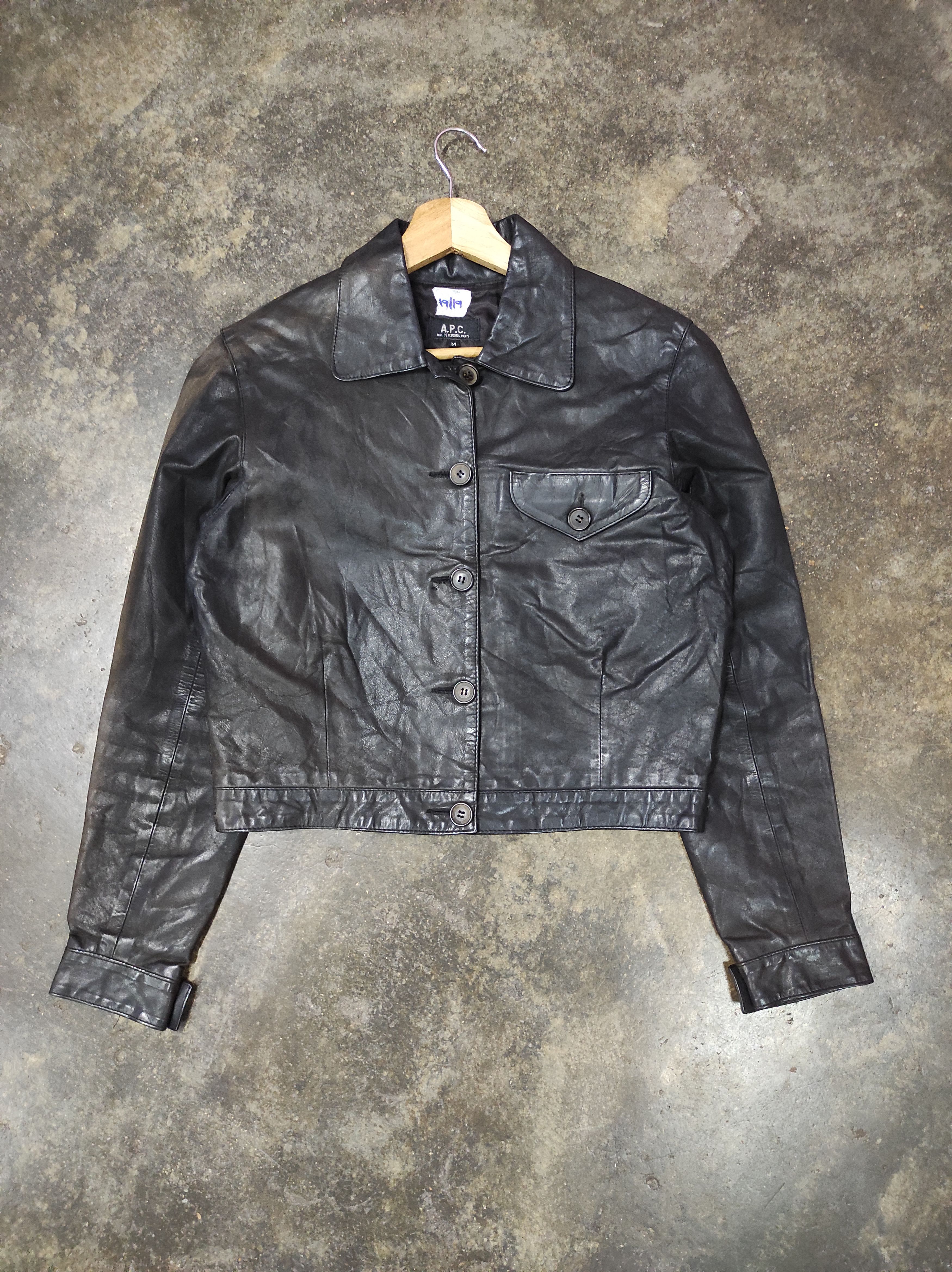 A.P.C. × Carhartt A.P.C. x Carhartt Detroit Leather Jacket | Grailed