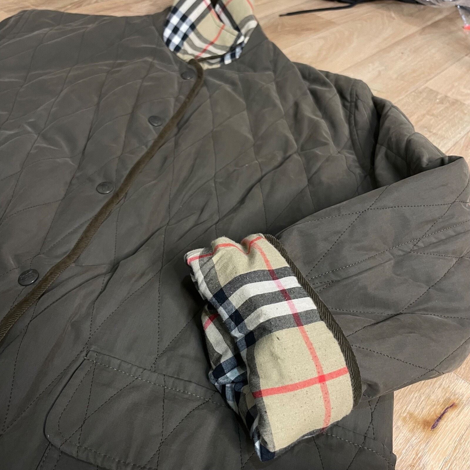 Burberry VINTAGE Burberry Quilted Jacket Nova check Diamond corduroy Size L / US 10 / IT 46 - 12 Thumbnail