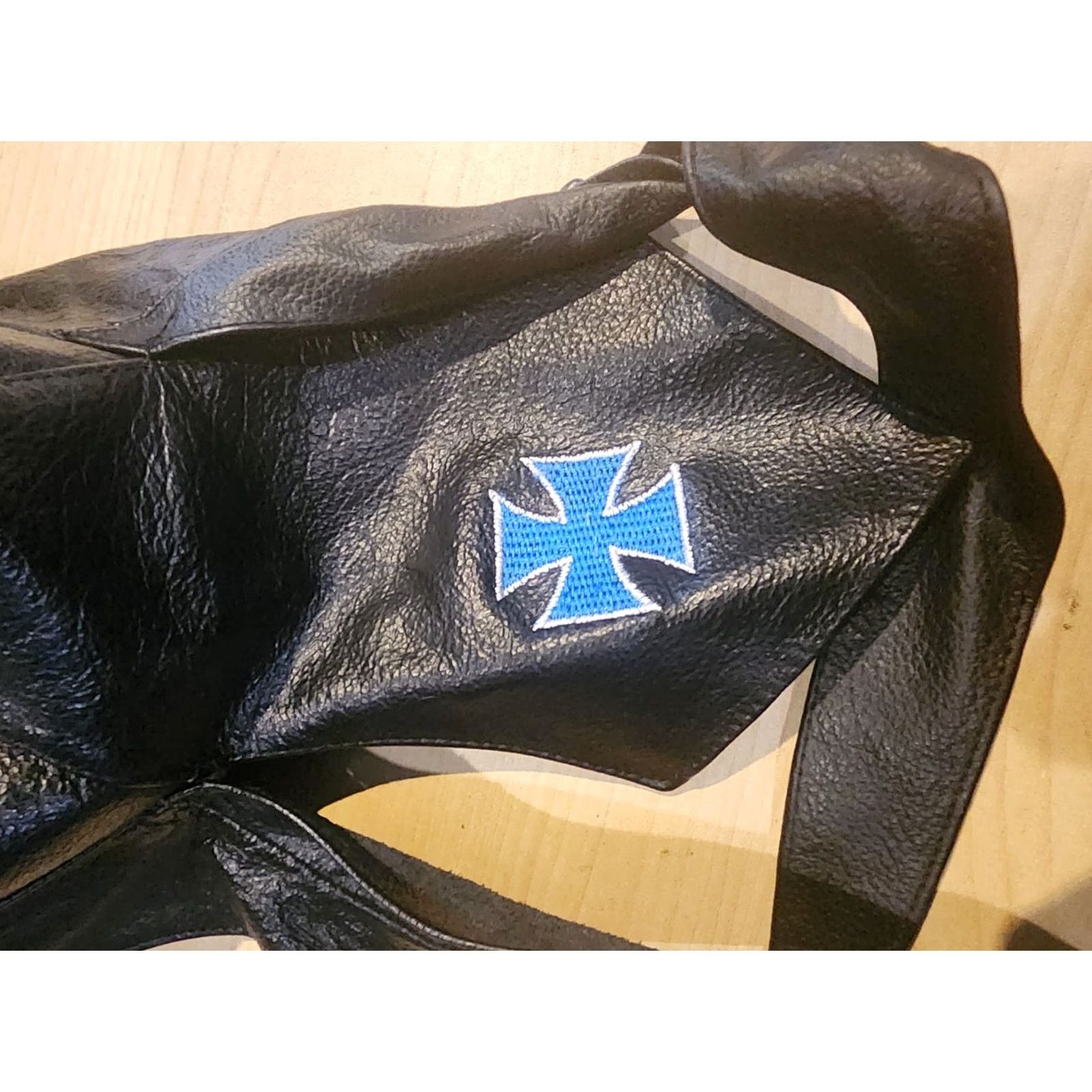 Vintage Chopper Wear Leather Skull Cap Men Black Embroidered Skull Hat One Size Men’s Skull Cap Black Leather Size ONE SIZE - 5 Thumbnail