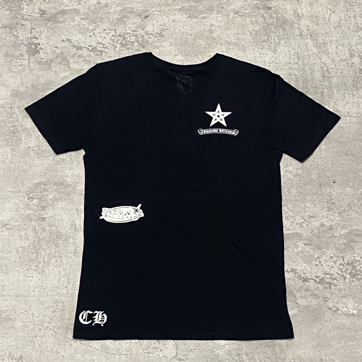 chrome hearts Vneck Tshirt black ChromeHearts Vneck Tshirt black