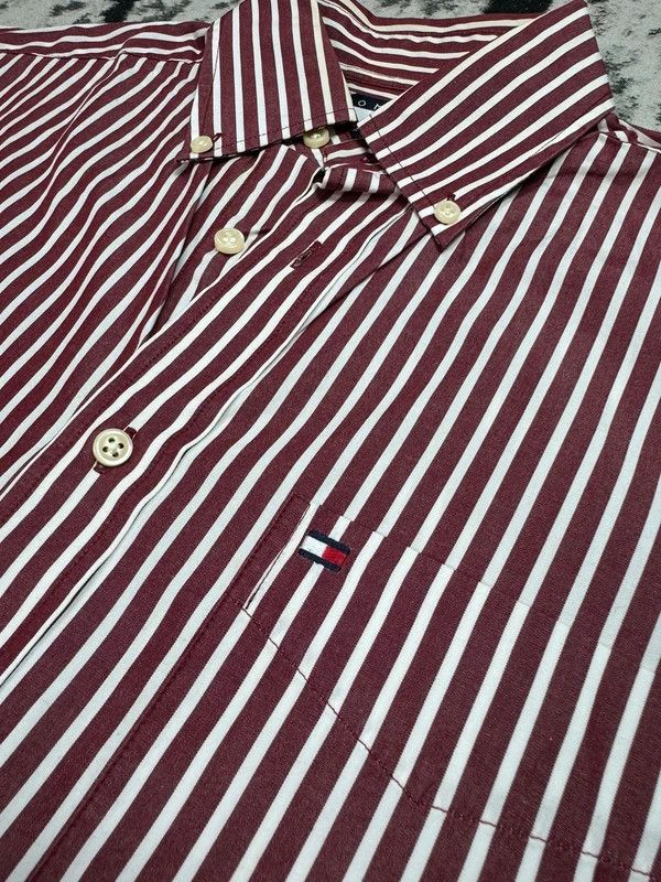 Tommy Hilfiger Vintage Tommy Hilfiger striped shirt red S white Size US S / EU 44-46 / 1 - 4 Thumbnail