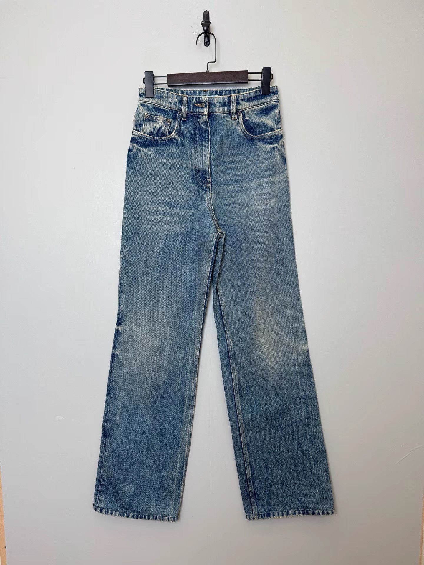 Prada Prada Washed Denim Pants K36 Size 25" / US 0 / IT 36 - 1 Thumbnail