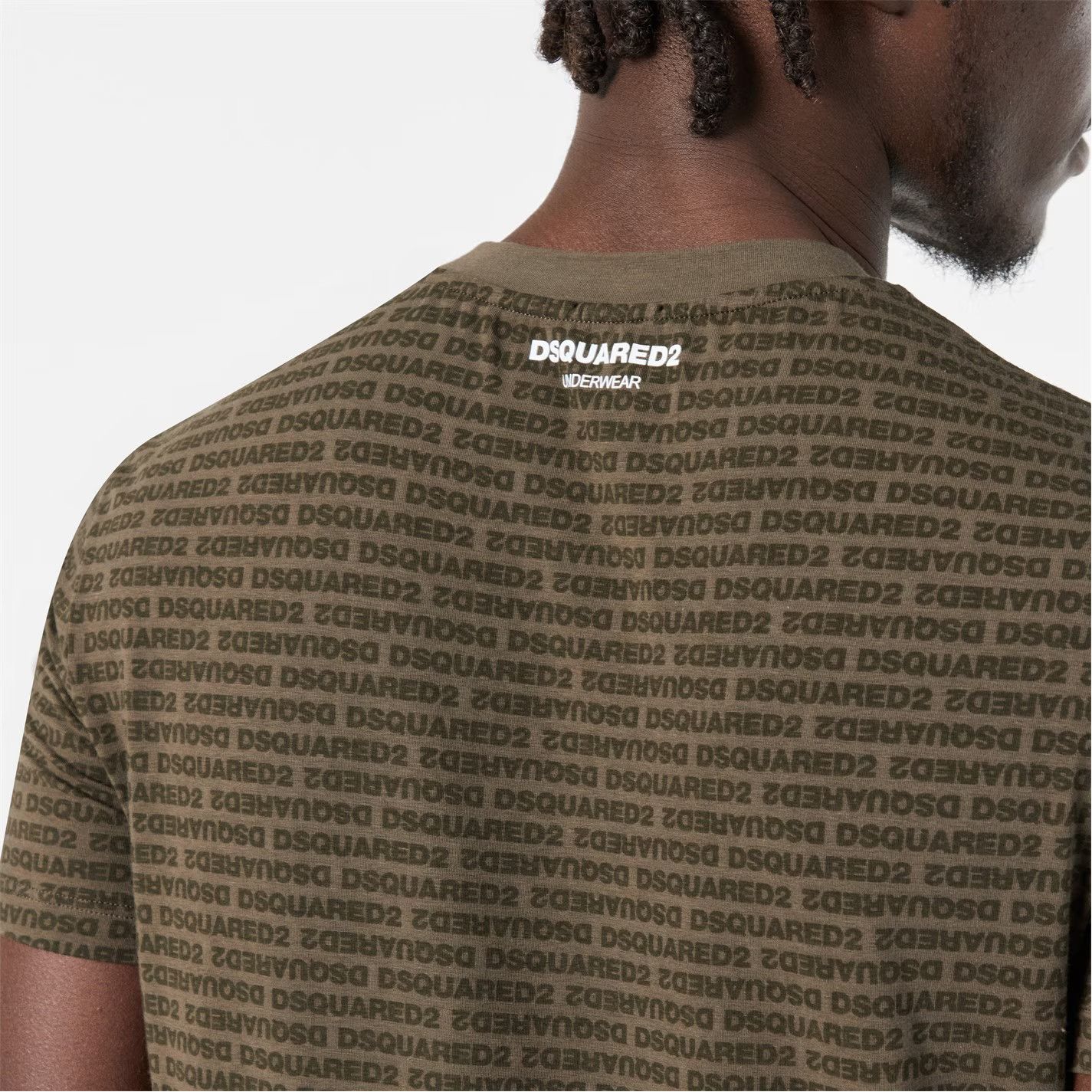 Dsquared2 o1g2r1mq0426 All Over Logo T-Shirt in Miltary Green Size US S / EU 44-46 / 1 - 3 Thumbnail